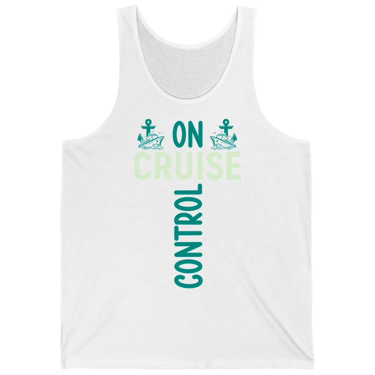 On Cruise With You Unisex Tank Top in White