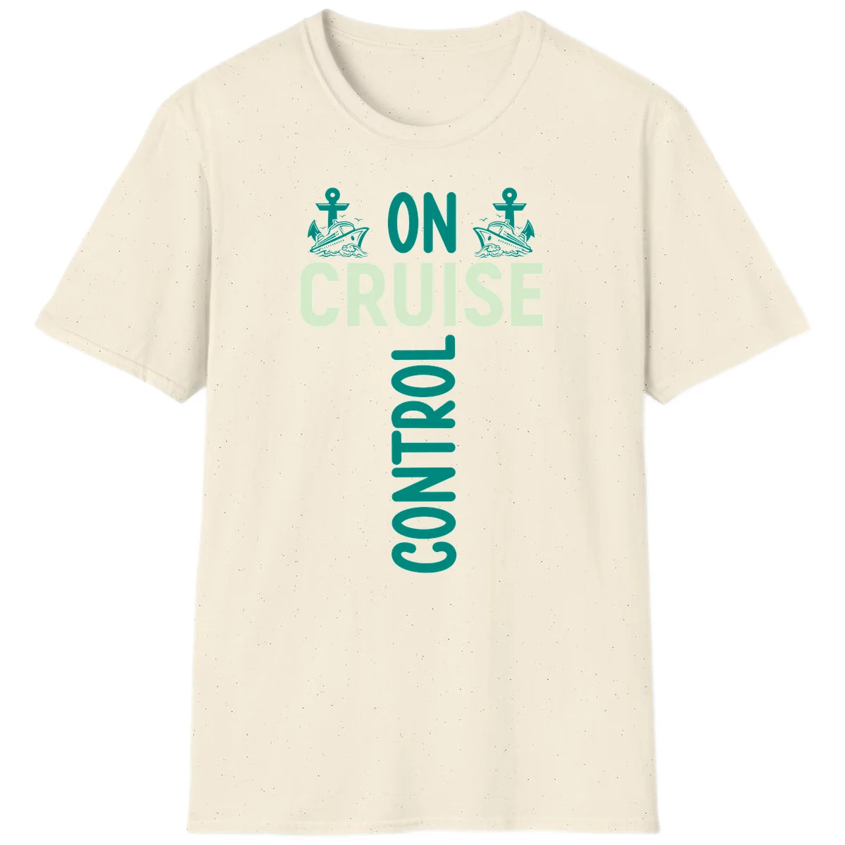 On Cruise With You Nautical Vacation T-Shirt in Natural