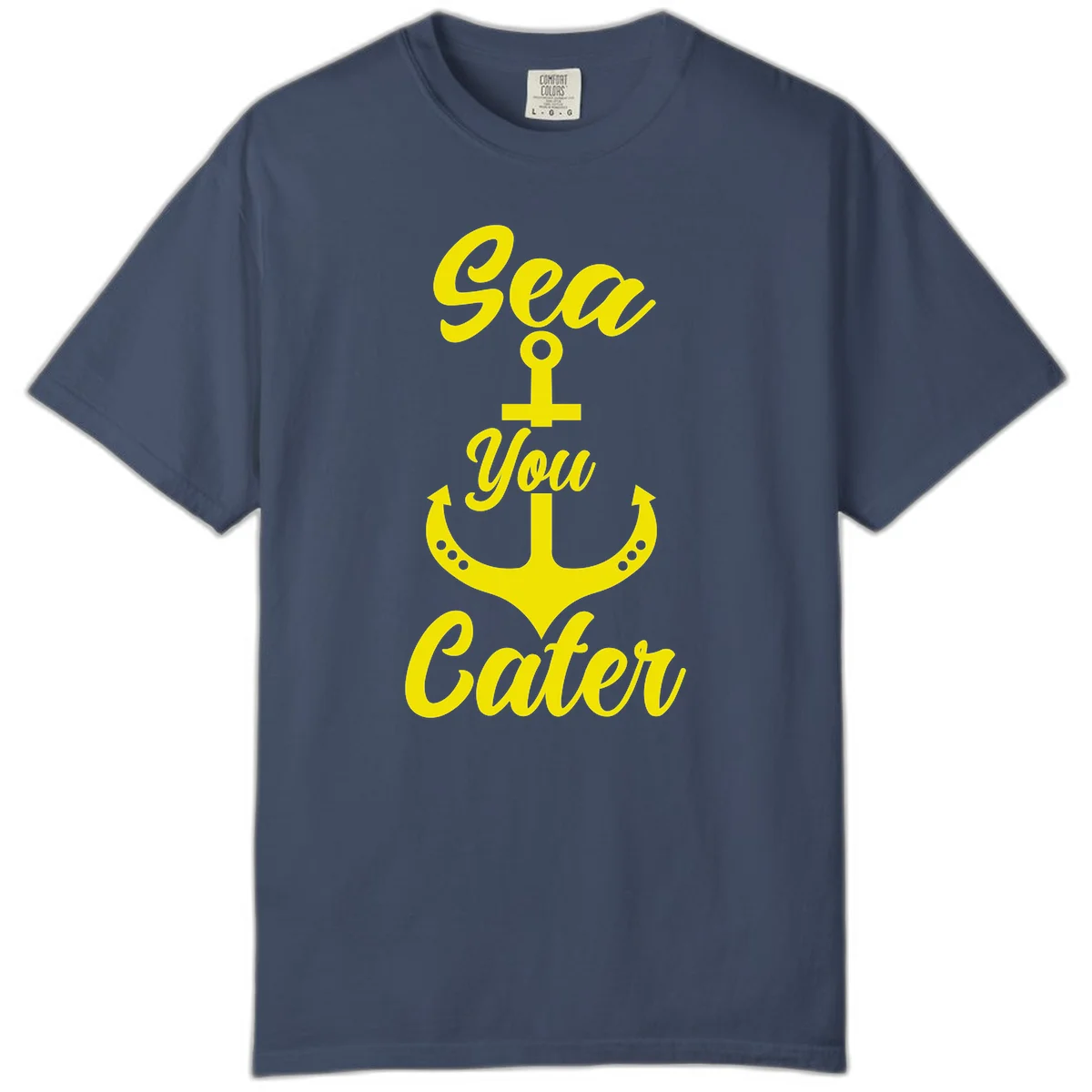 Sea You Later Anchor Comfort Color T-Shirt in Midnight