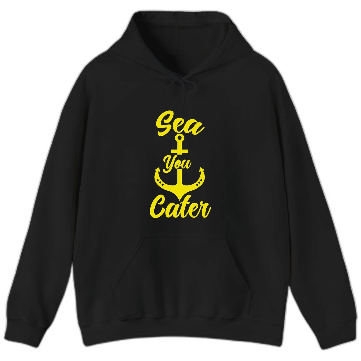 Sea You Later Anchor Hoodie in Black