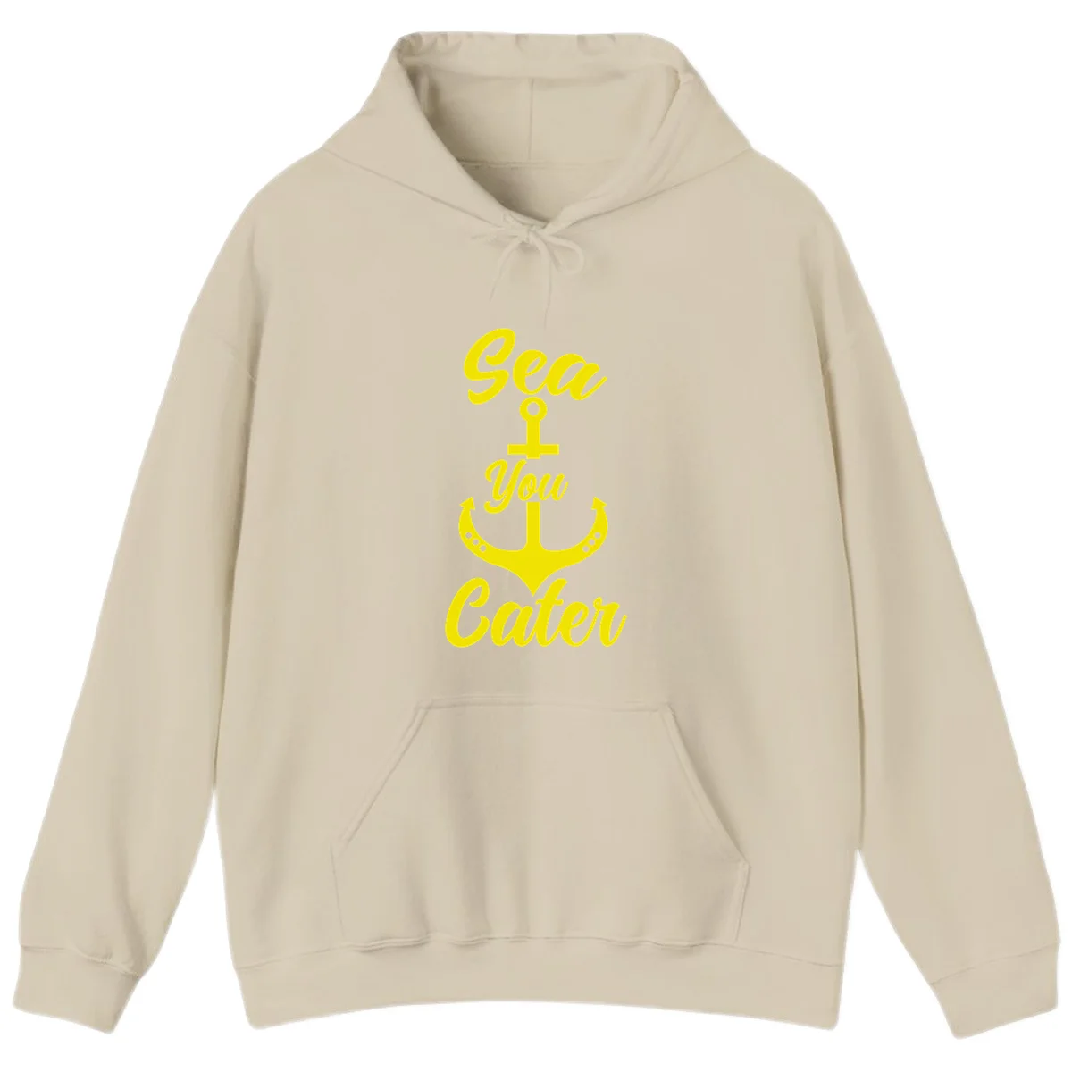 Sea You Later Anchor Hoodie in Sand