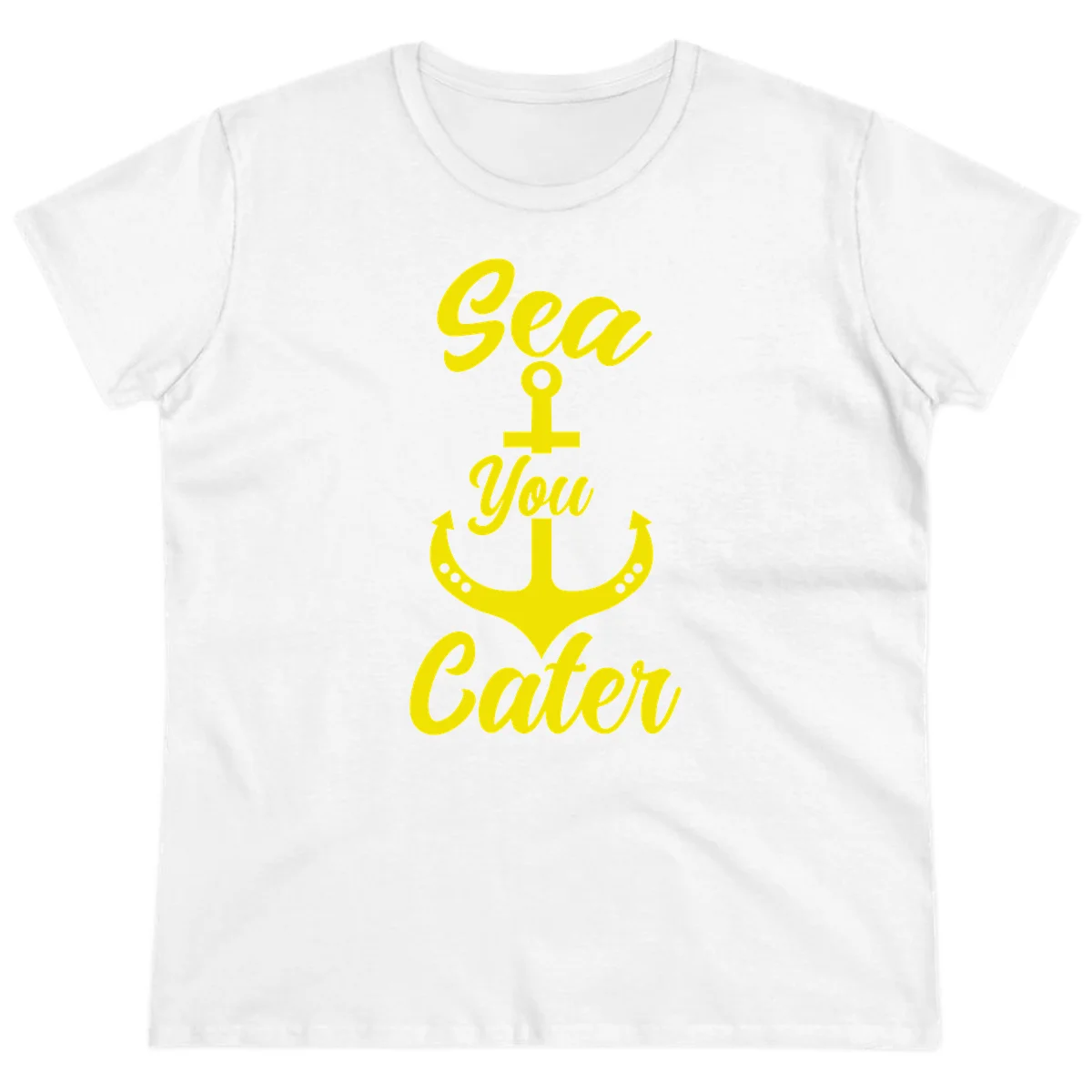 Sea You Later Anchor Ladies Tee in White