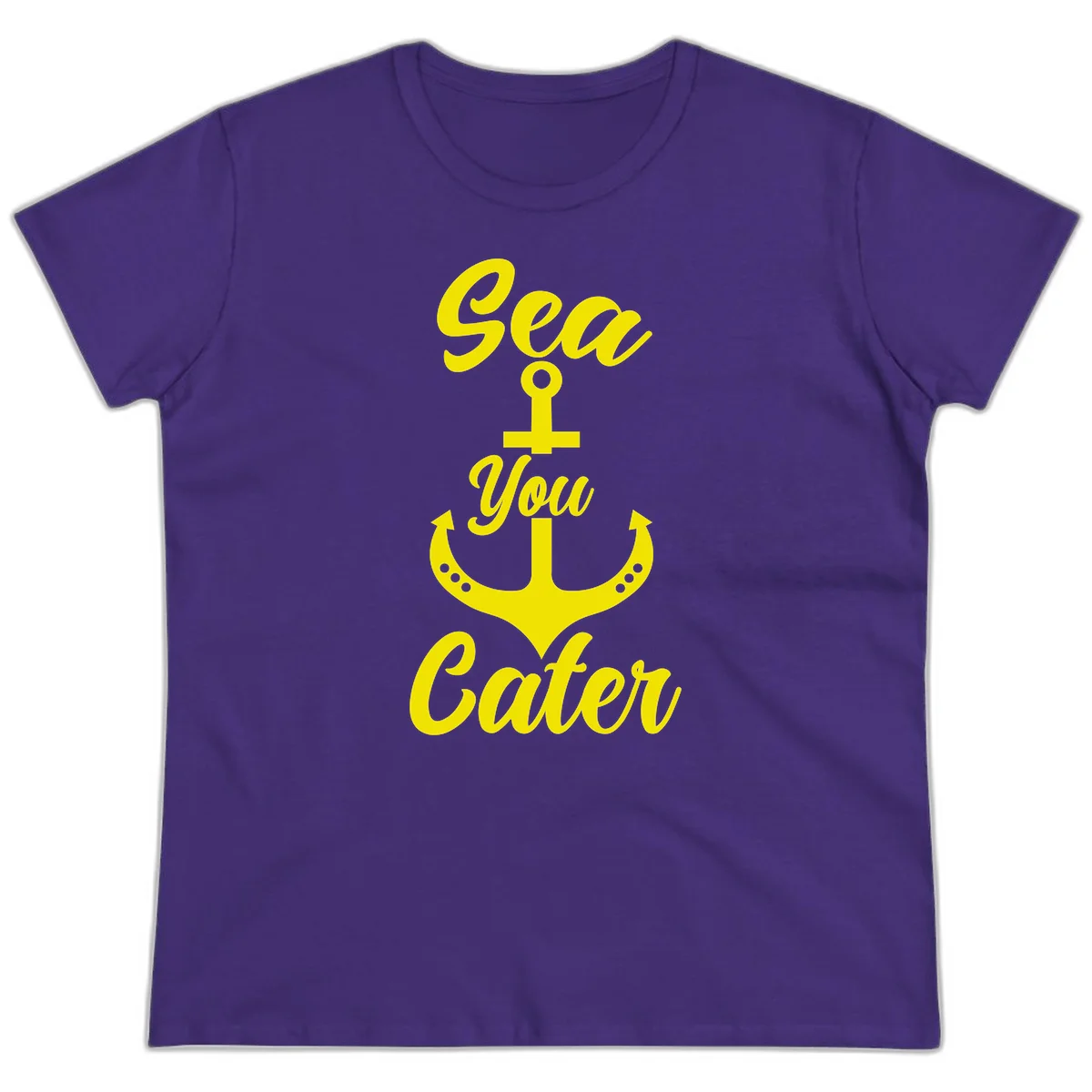Sea You Later Anchor Ladies Tee in Purple