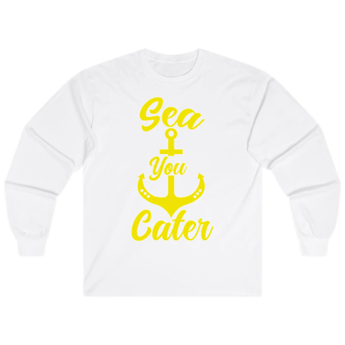 Sea You Later Anchor Long Sleeve T-Shirt in White