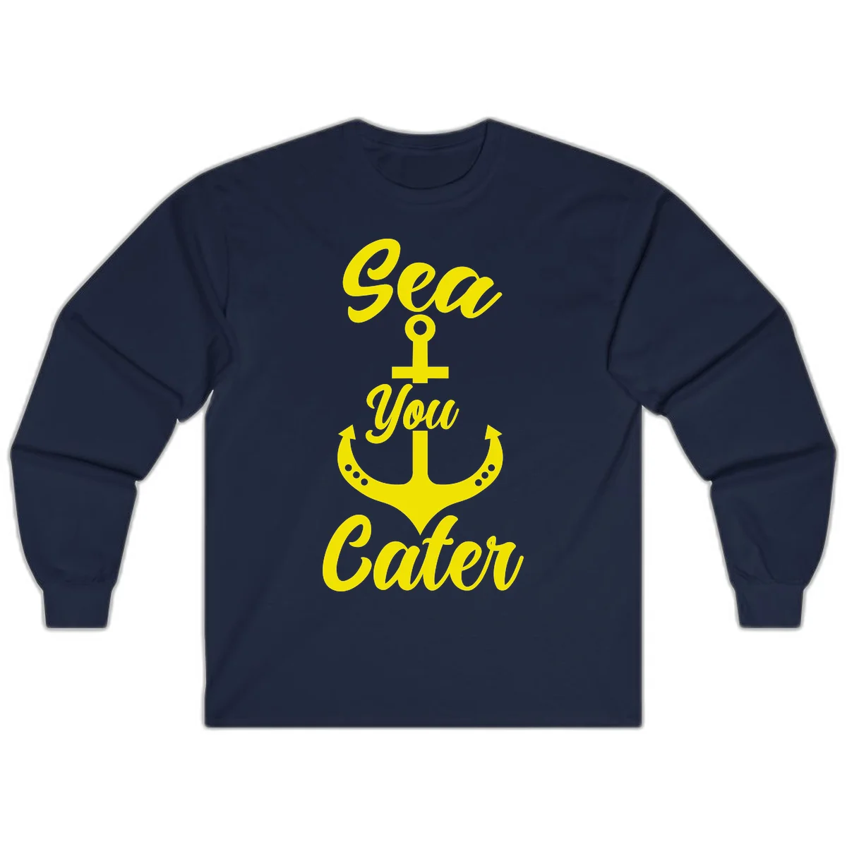 Sea You Later Anchor Long Sleeve T-Shirt in Navy