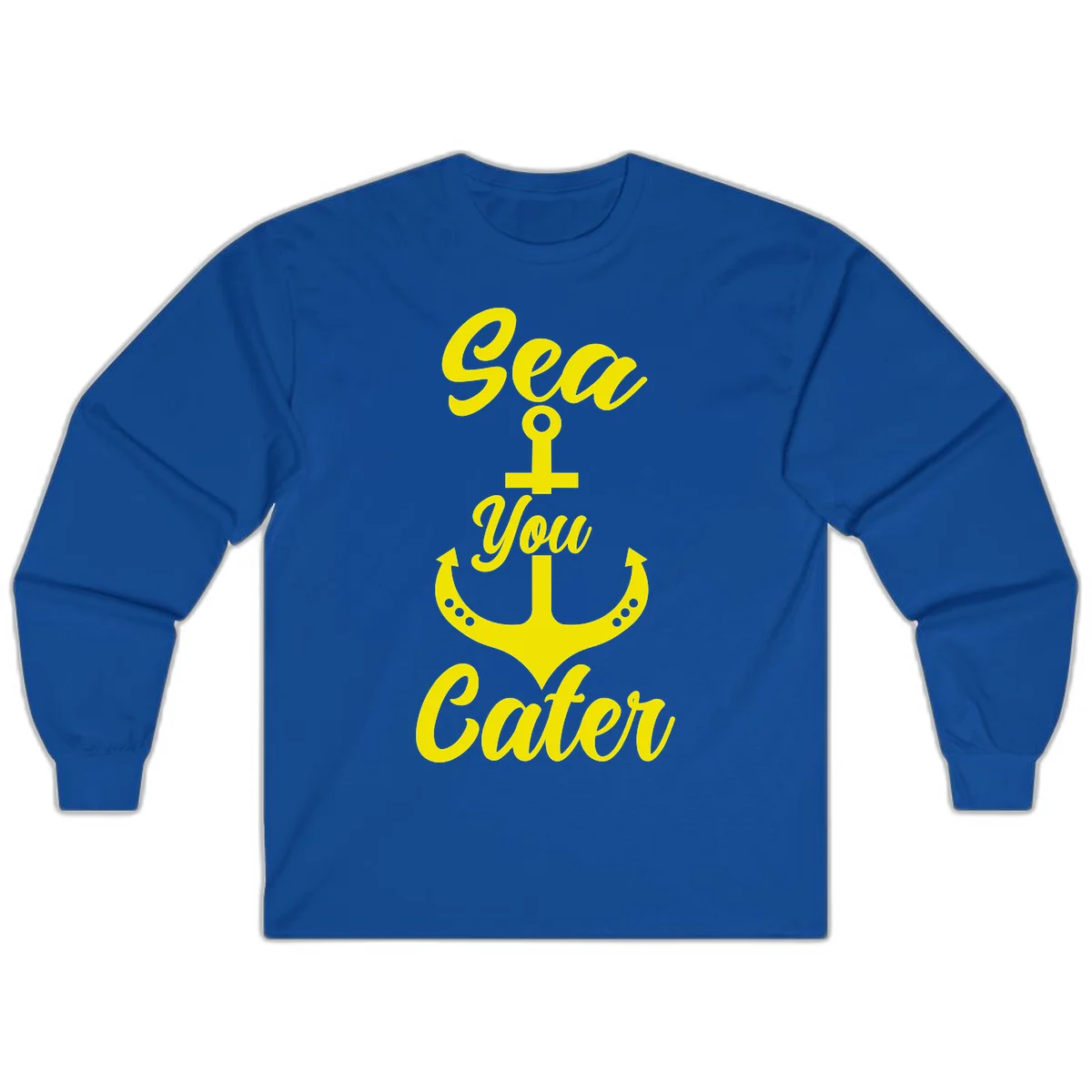 Sea You Later Anchor Long Sleeve T-Shirt in Royal