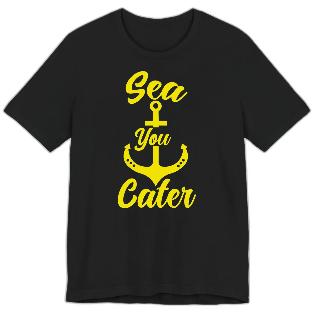 Sea You Later Anchor Premium T-Shirt in Black