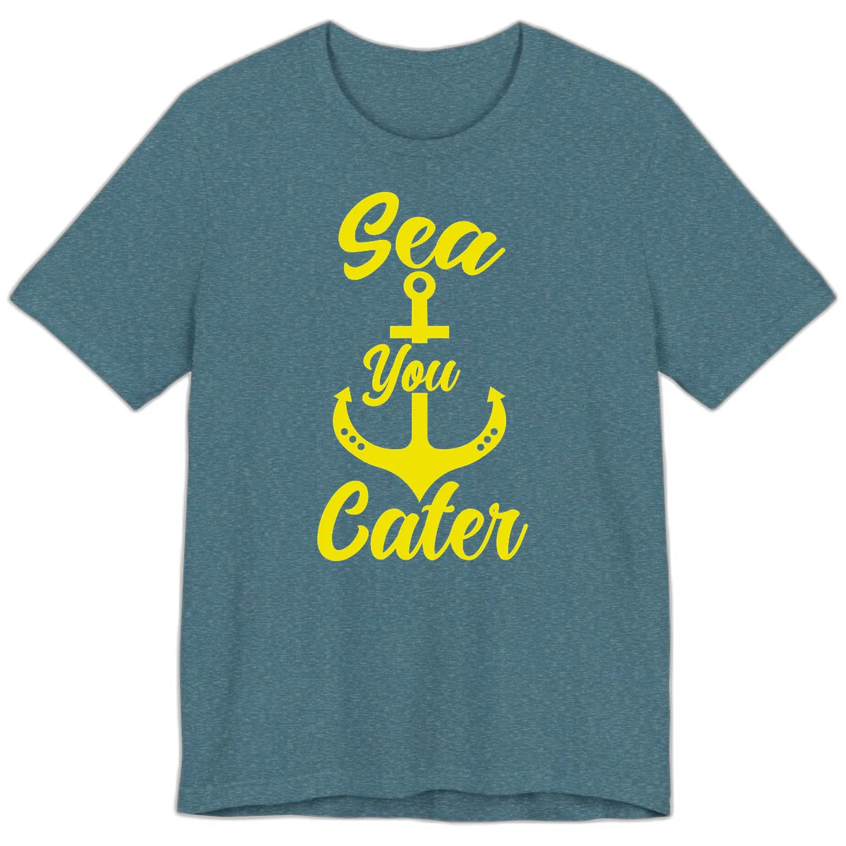 Sea You Later Anchor Premium T-Shirt in Heather Deep Teal