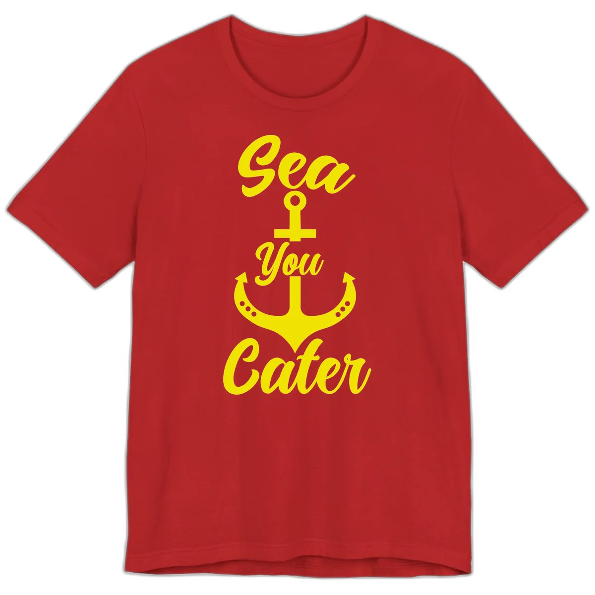 Sea You Later Anchor Premium T-Shirt in Red