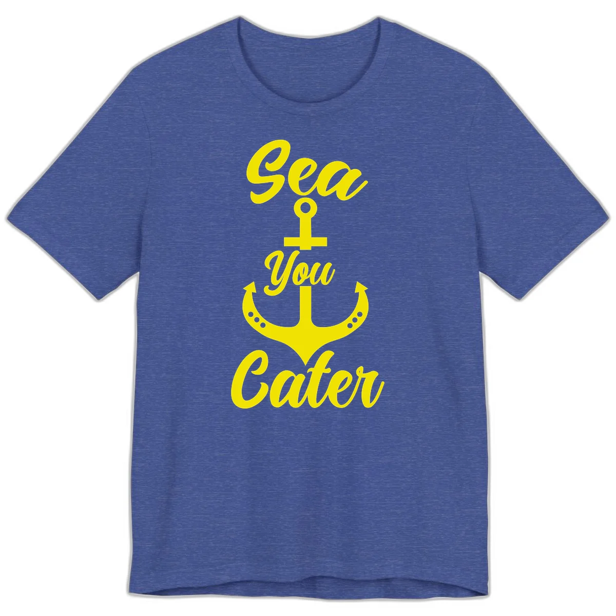 Sea You Later Anchor Premium T-Shirt in Heather True Royal