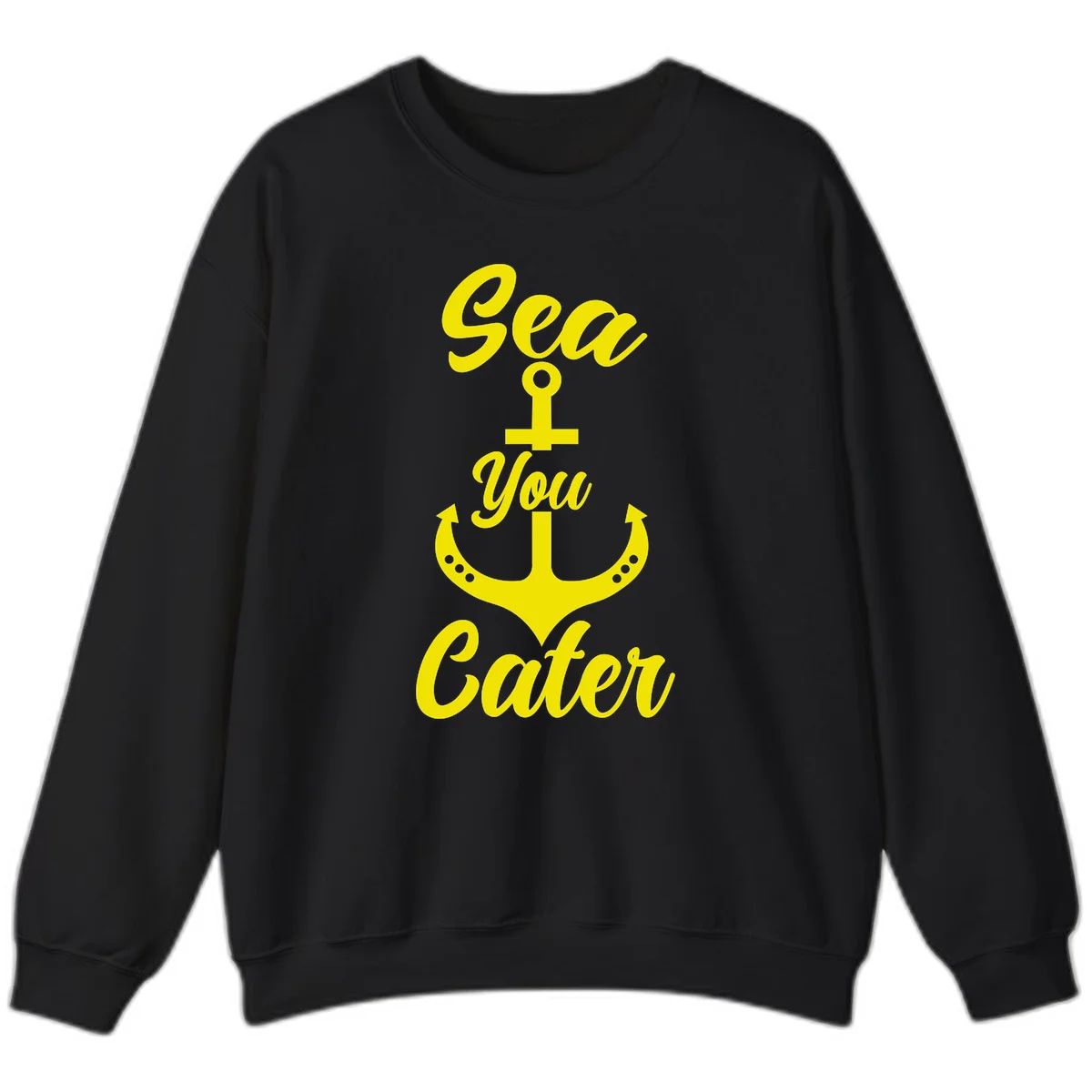 Sea You Later Anchor Sweatshirt in Black
