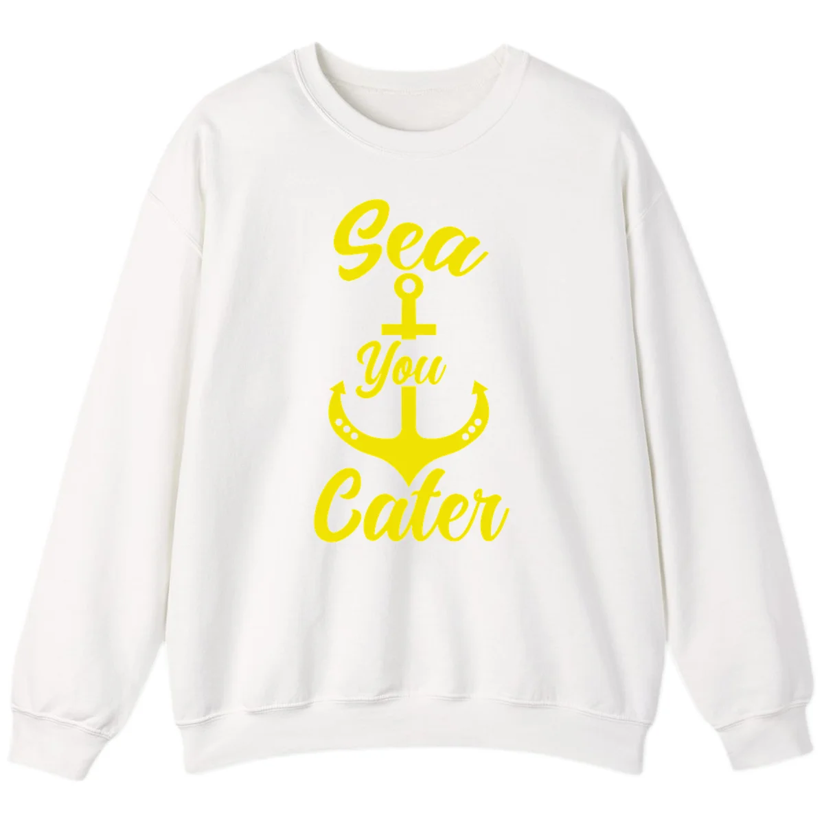 Sea You Later Anchor Sweatshirt in White