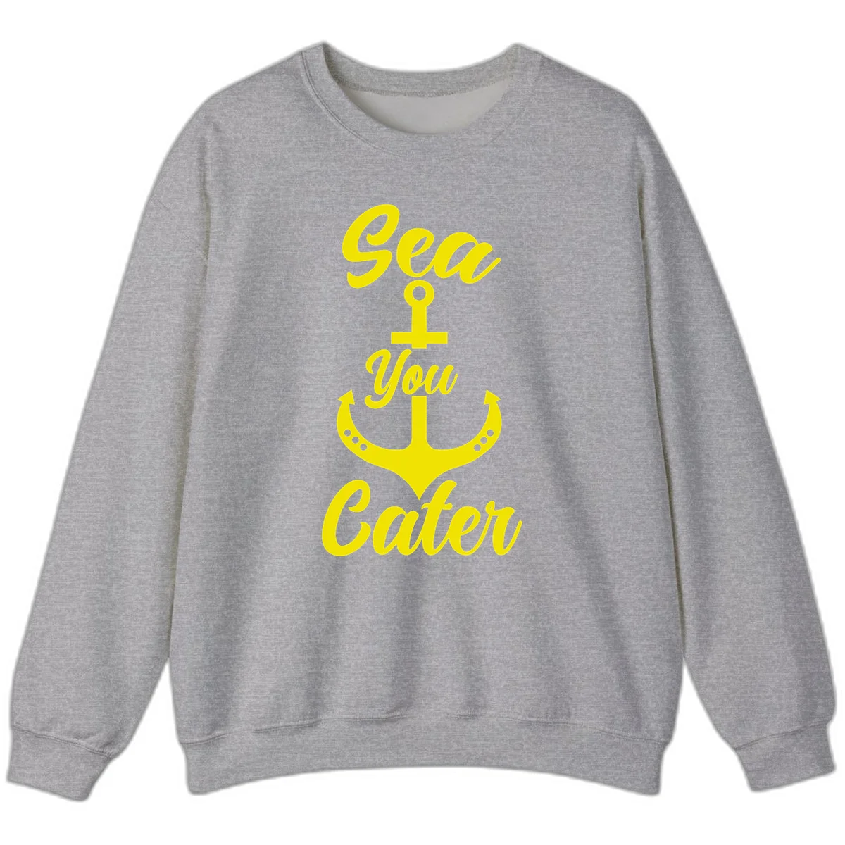 Sea You Later Anchor Sweatshirt in Sport Grey