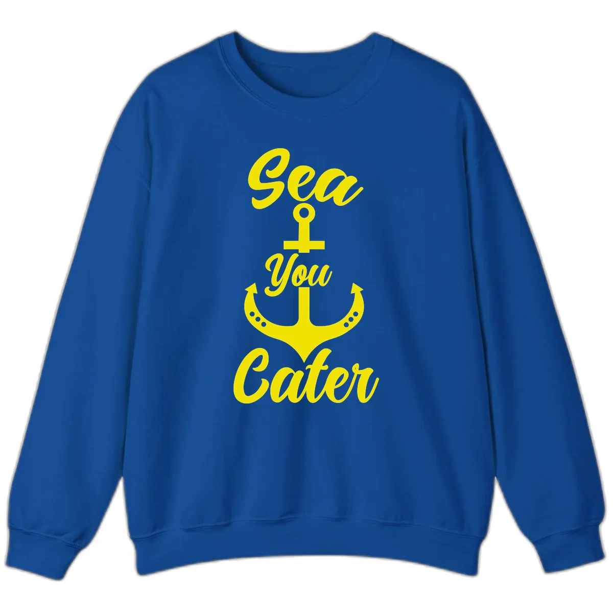 Sea You Later Anchor Sweatshirt in Royal