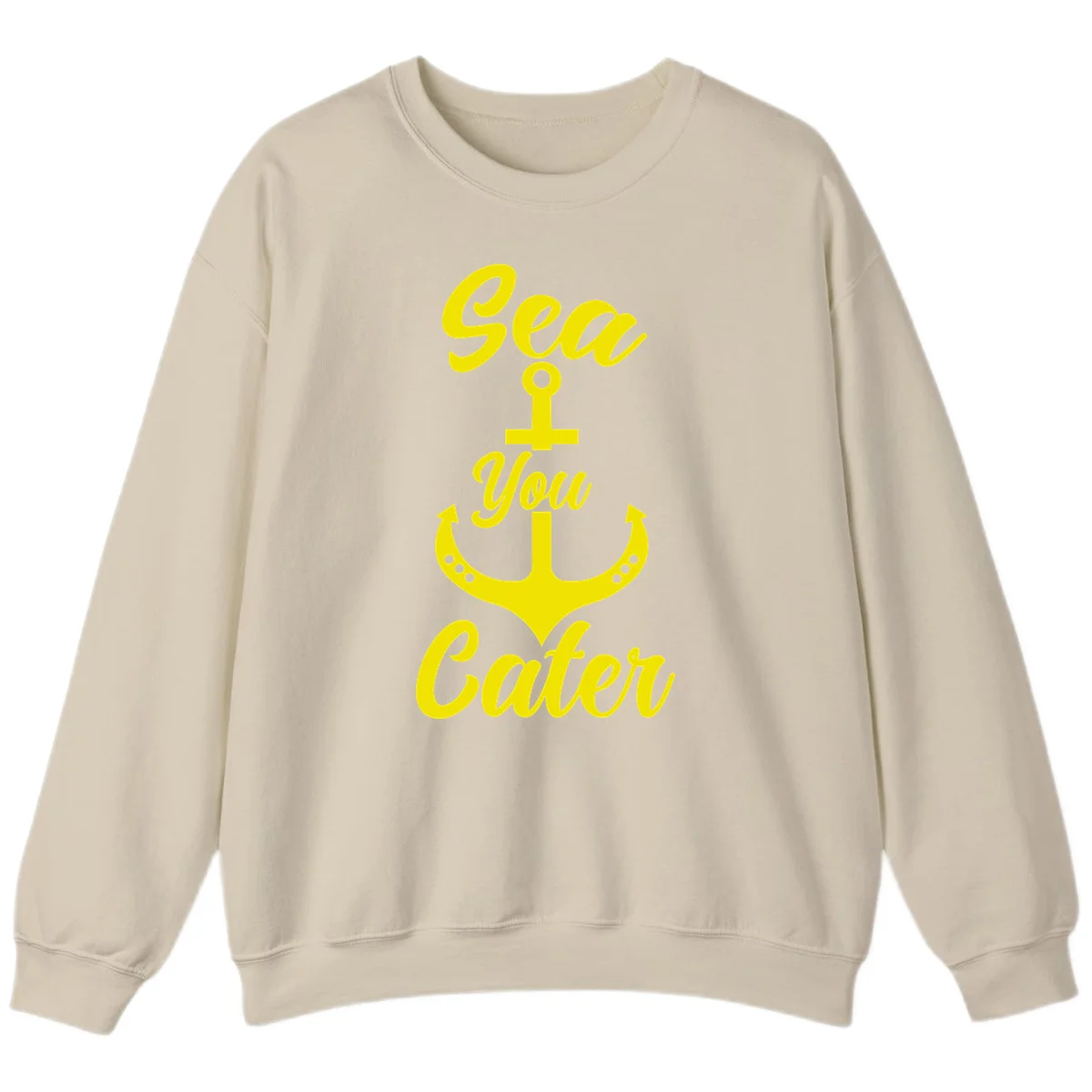 Sea You Later Anchor Sweatshirt in Sand