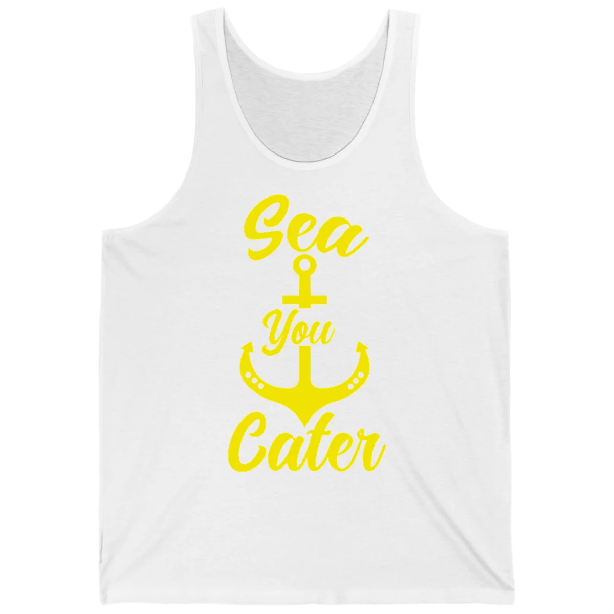 Sea You Later Anchor Tank Top in White