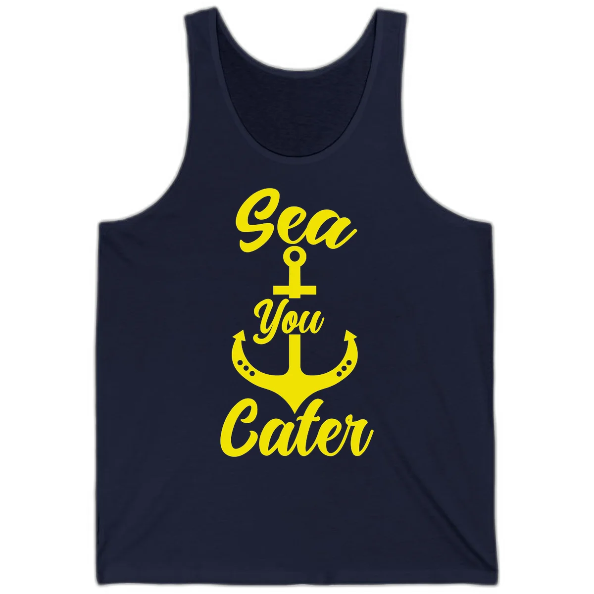 Sea You Later Anchor Tank Top in Navy