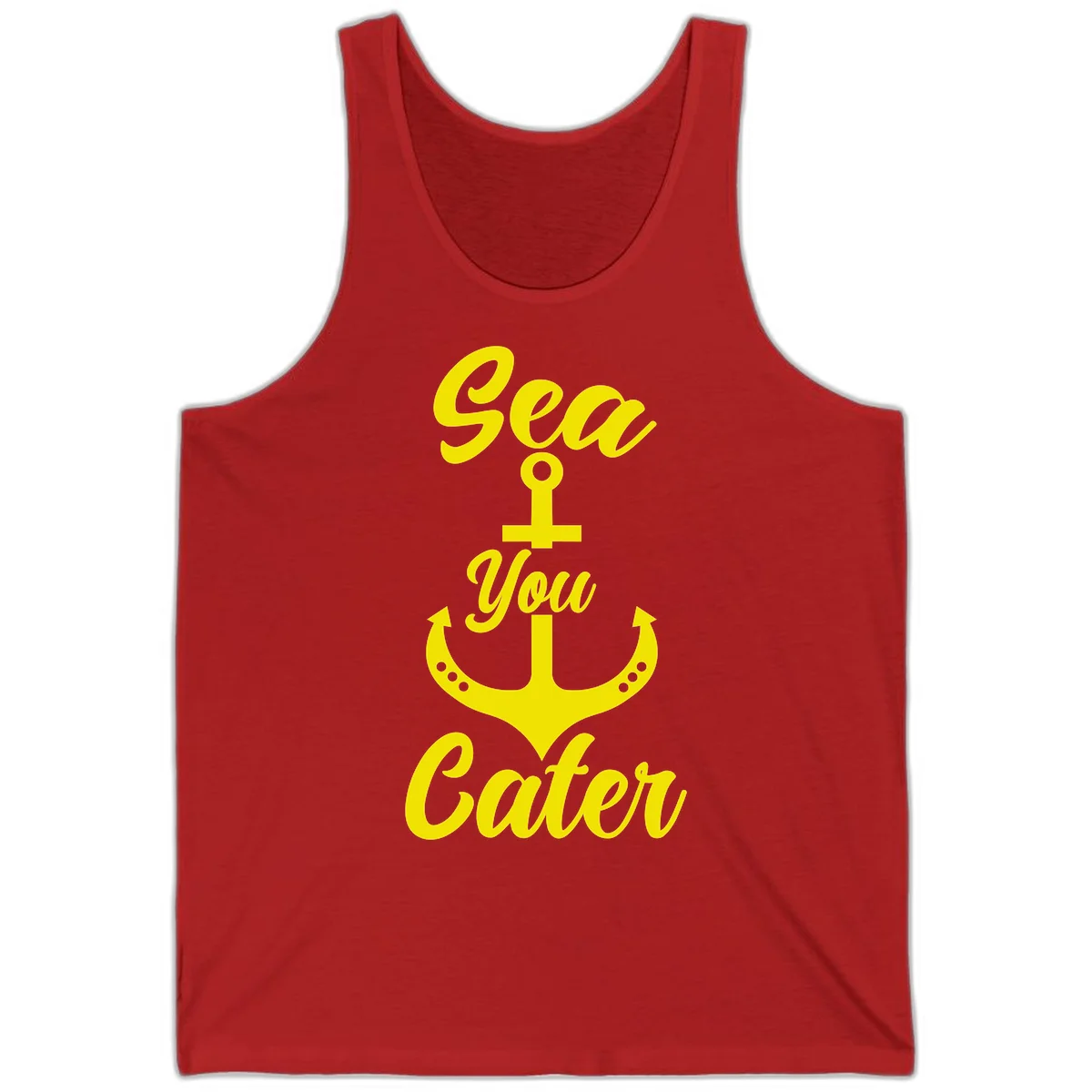 Sea You Later Anchor Tank Top in Red