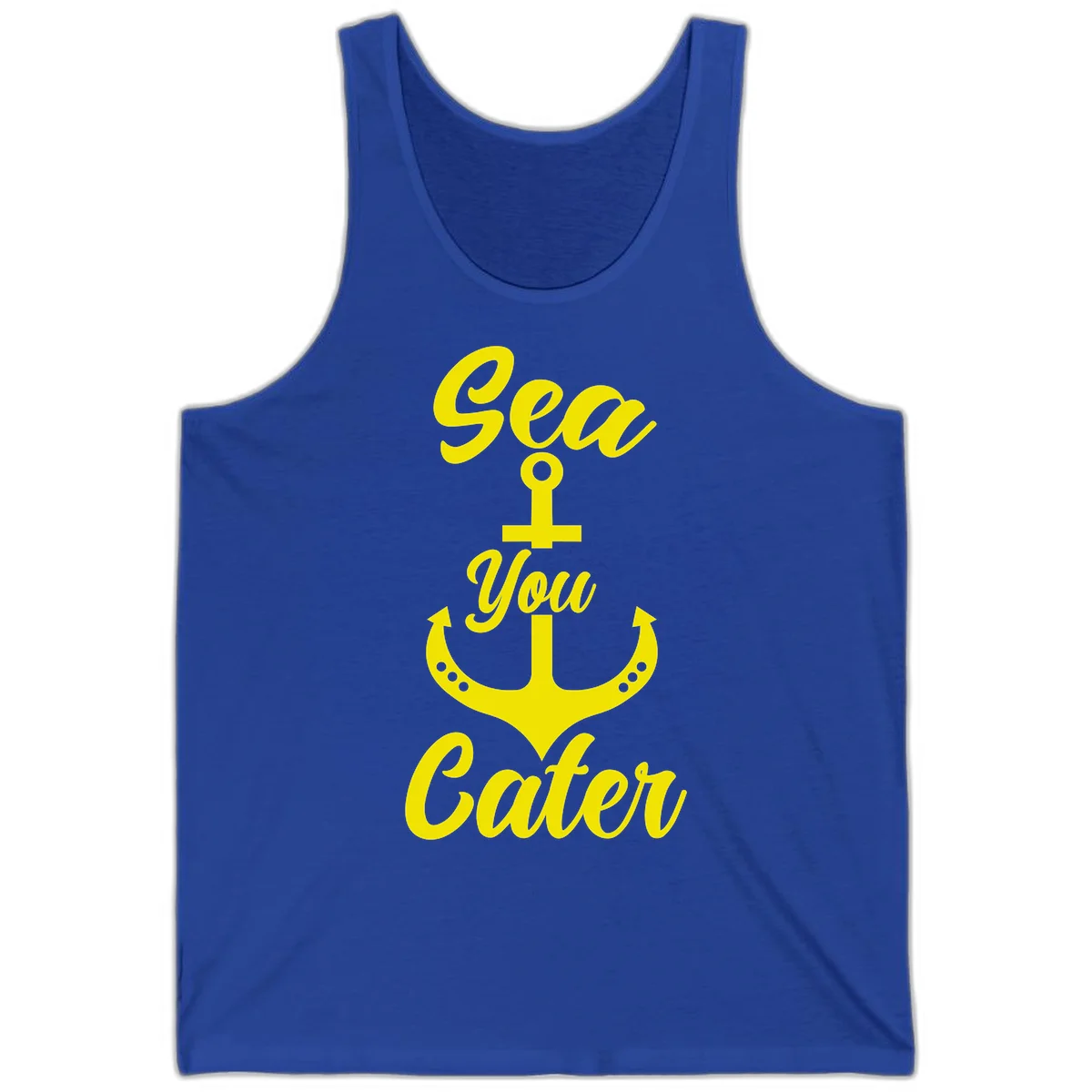 Sea You Later Anchor Tank Top in True Royal