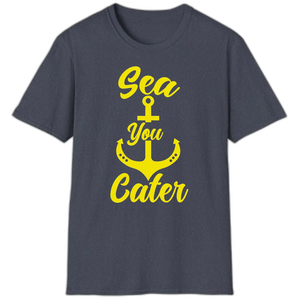 Sea You Later Anchor T-Shirt in Heather Navy