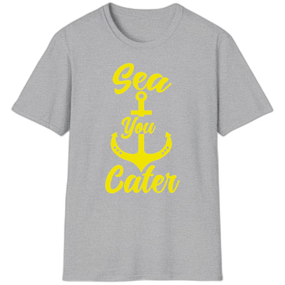 Sea You Later Anchor T-Shirt in Sport Grey