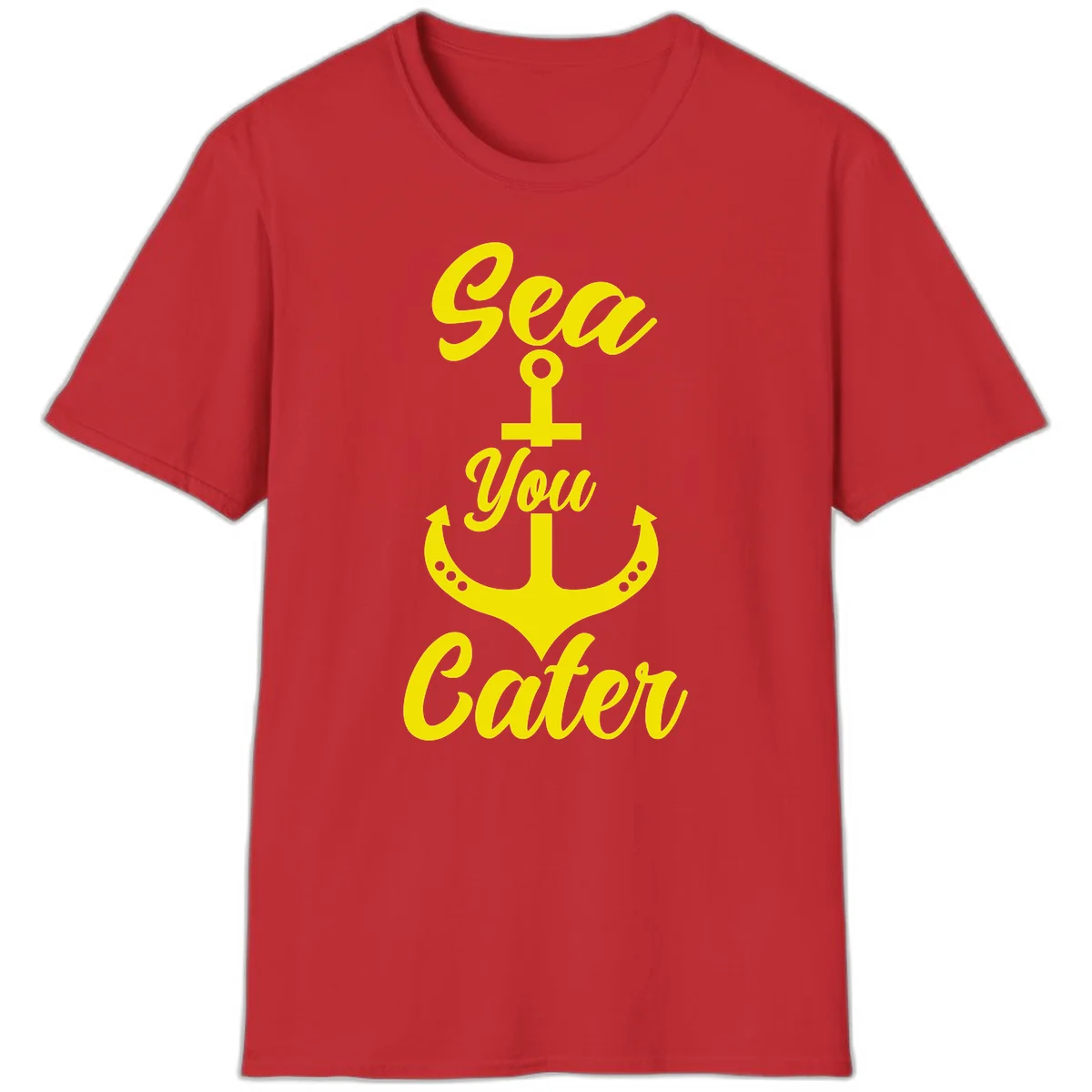 Sea You Later Anchor T-Shirt in Red