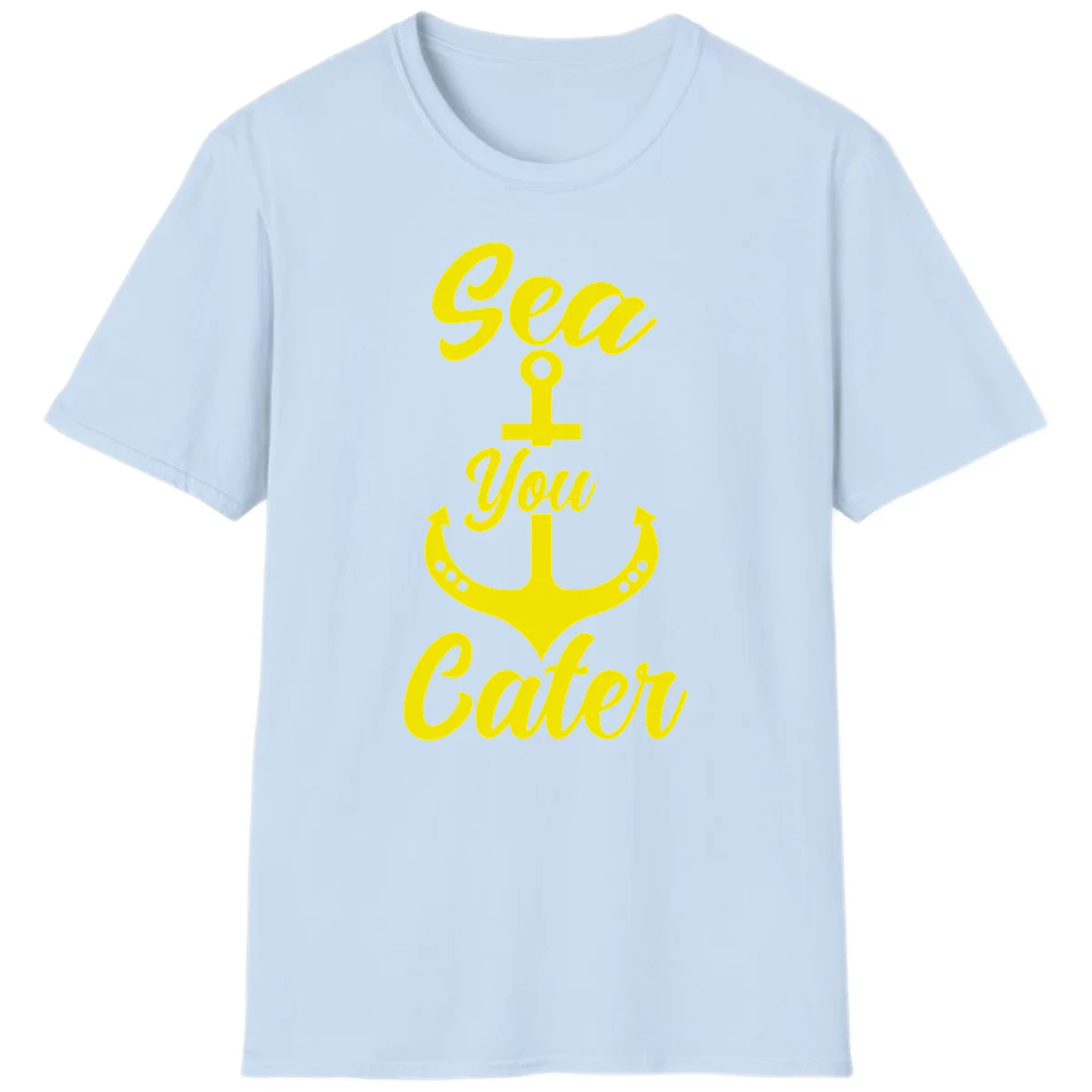 Sea You Later Anchor T-Shirt in Light Blue
