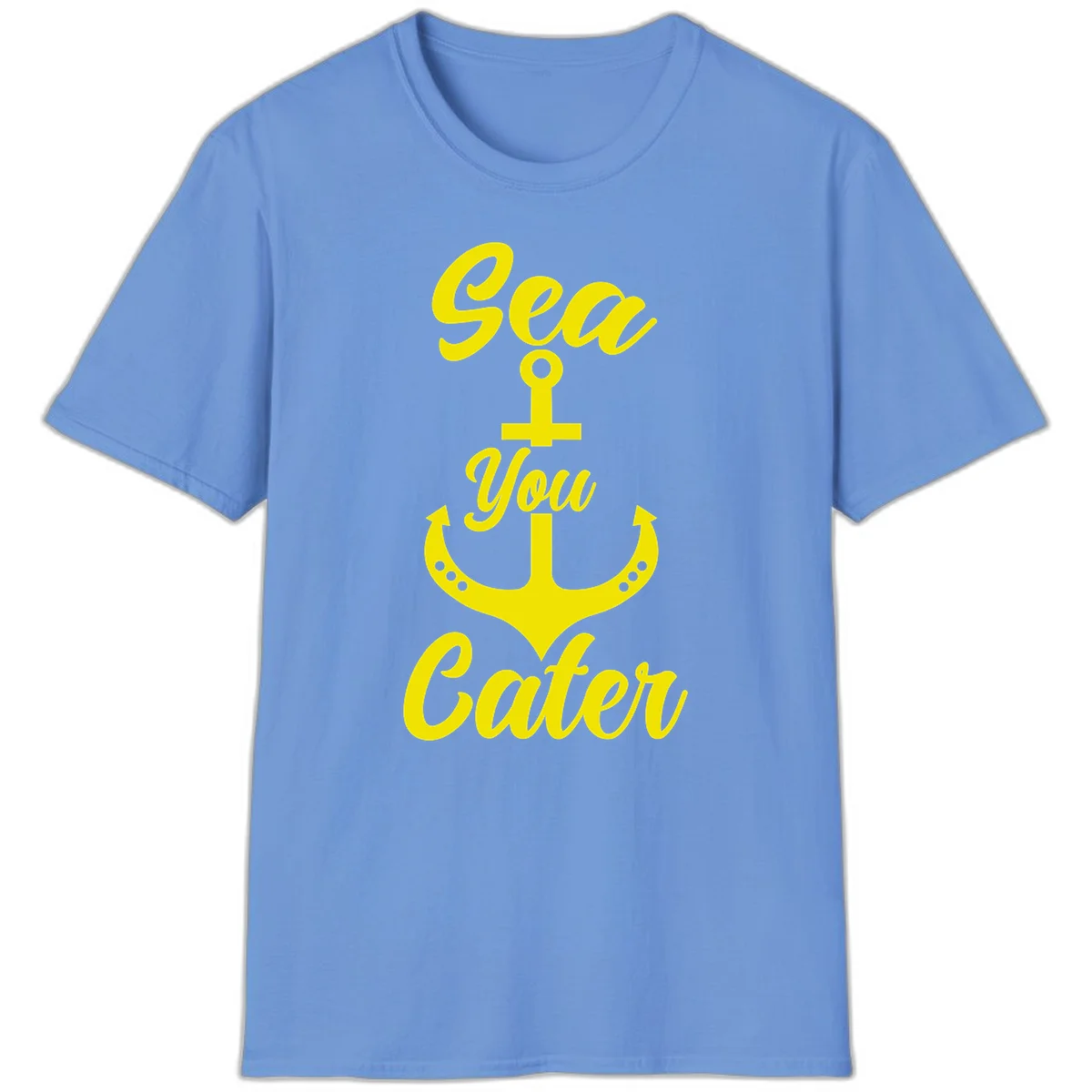 Sea You Later Anchor T-Shirt in Carolina Blue