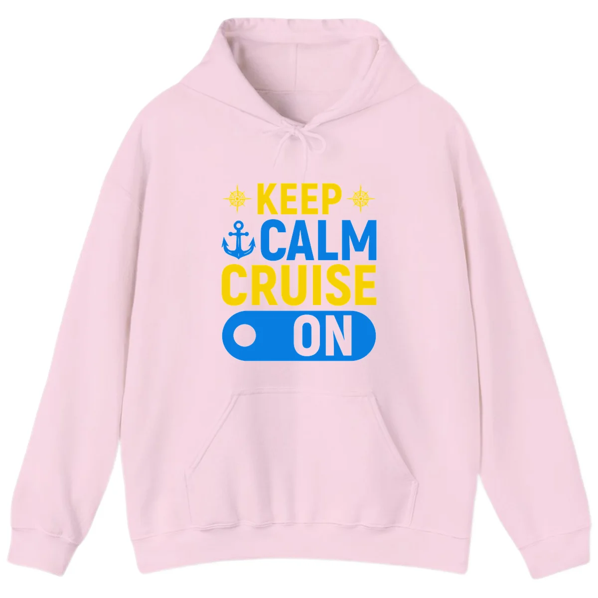 Keep Calm Cruise On Hoodie in Light Pink