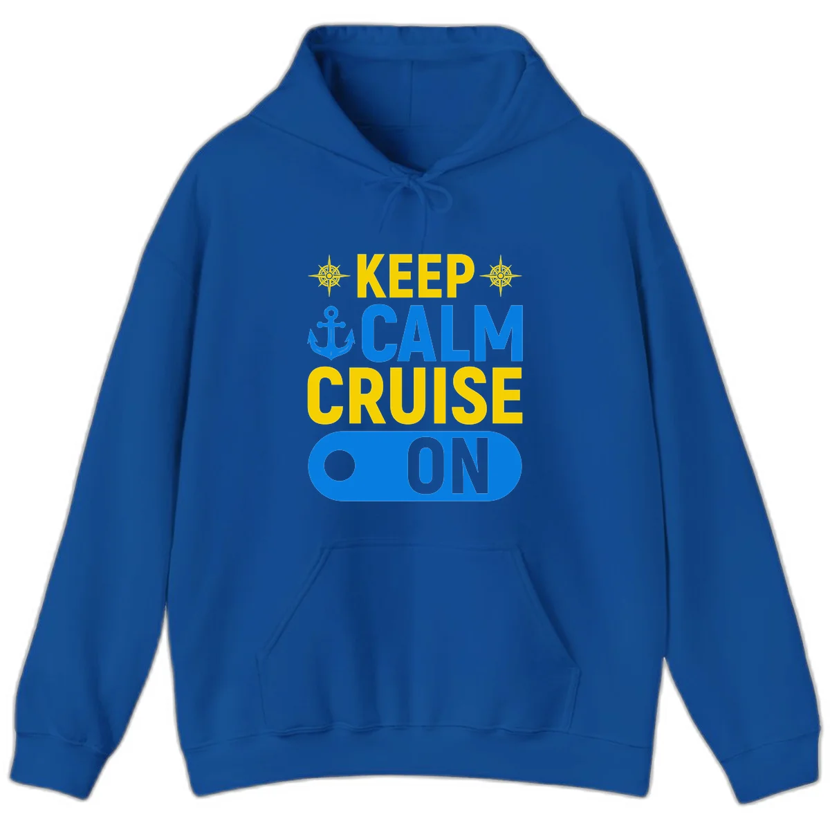 Keep Calm Cruise On Hoodie in Royal