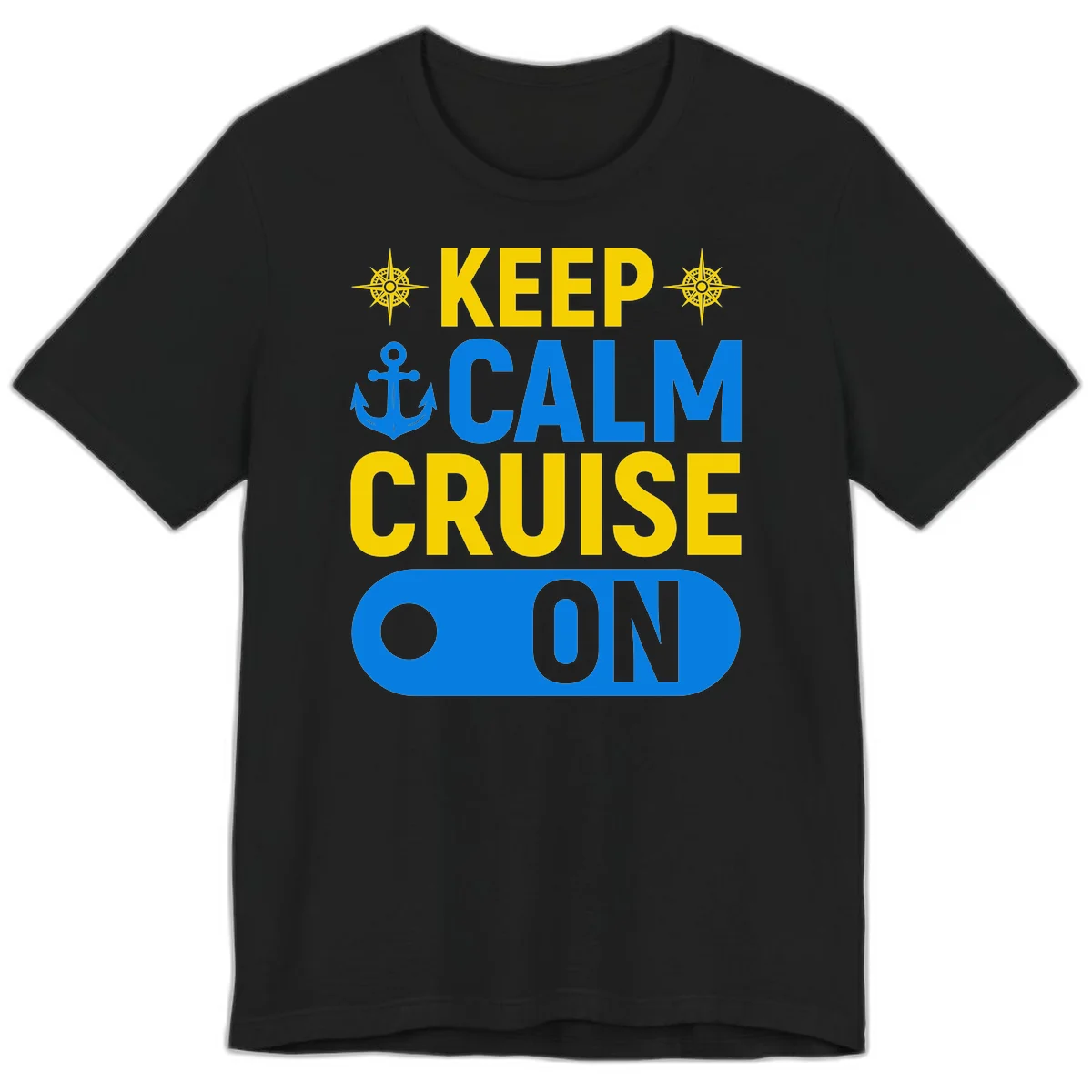 Keep Calm Cruise On Premium T-Shirt in Black