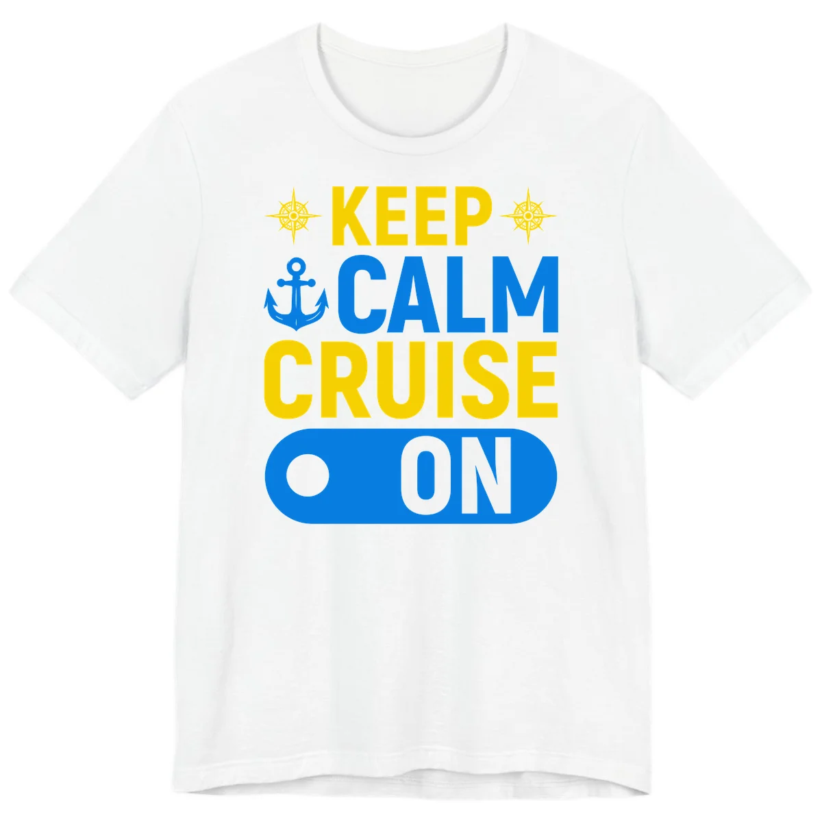 Keep Calm Cruise On Premium T-Shirt in White