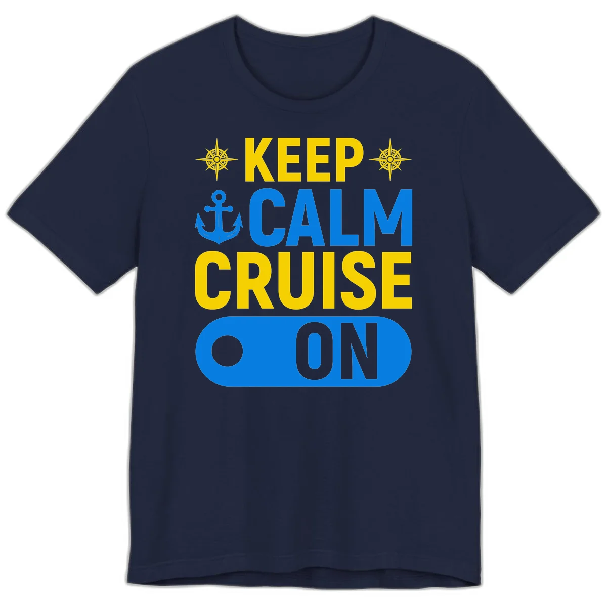 Keep Calm Cruise On Premium T-Shirt in Navy