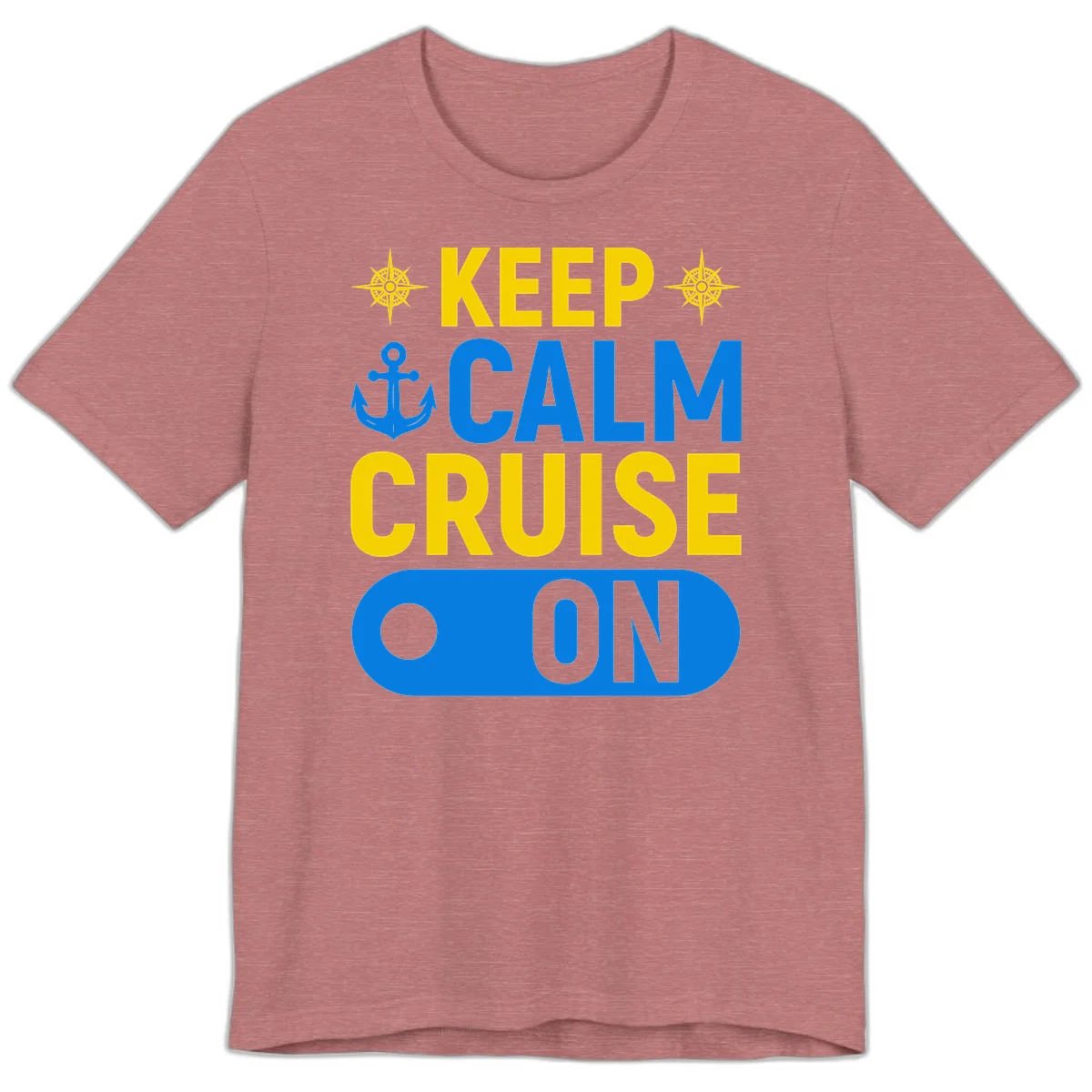 Keep Calm Cruise On Premium T-Shirt in Heather Mauve