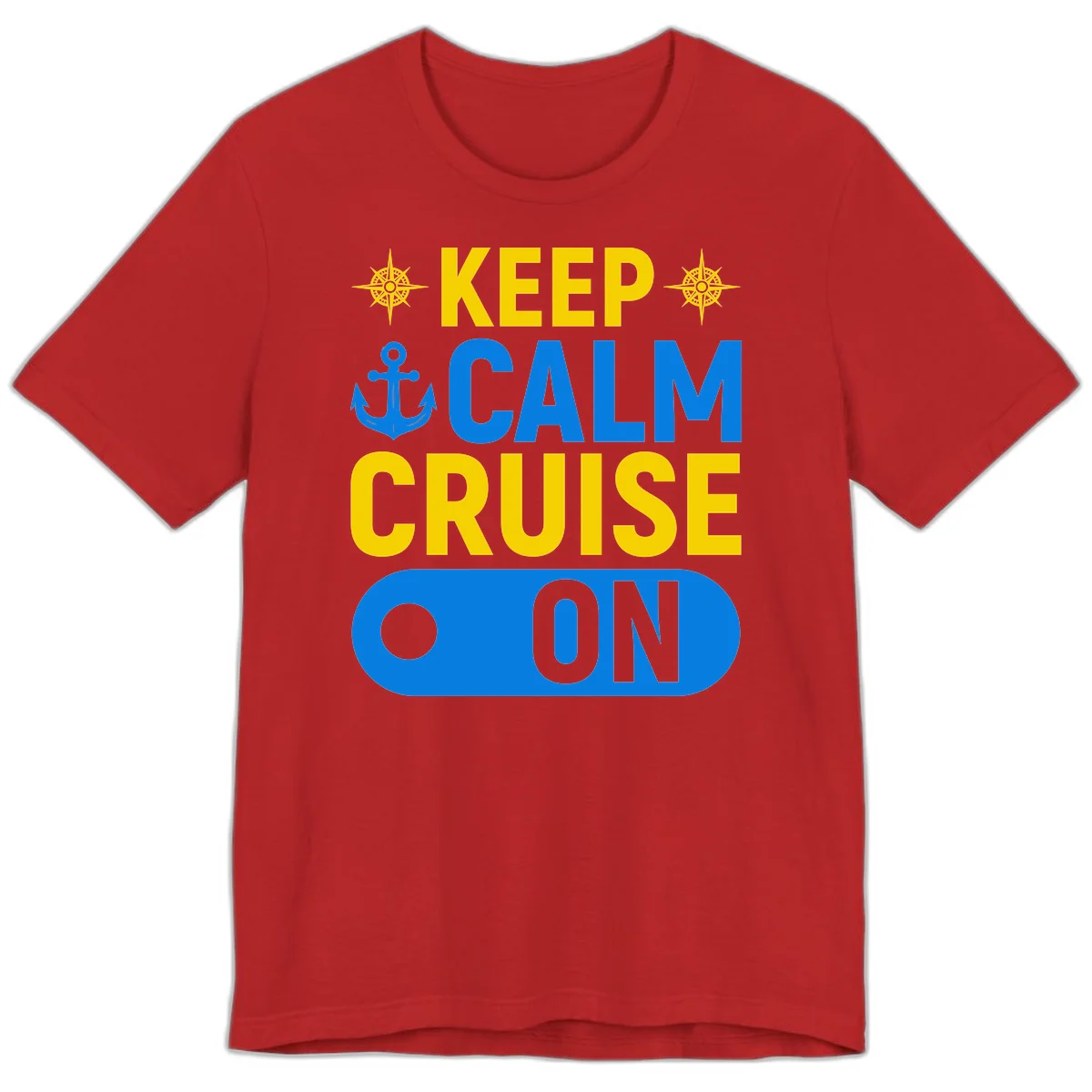 Keep Calm Cruise On Premium T-Shirt in Red