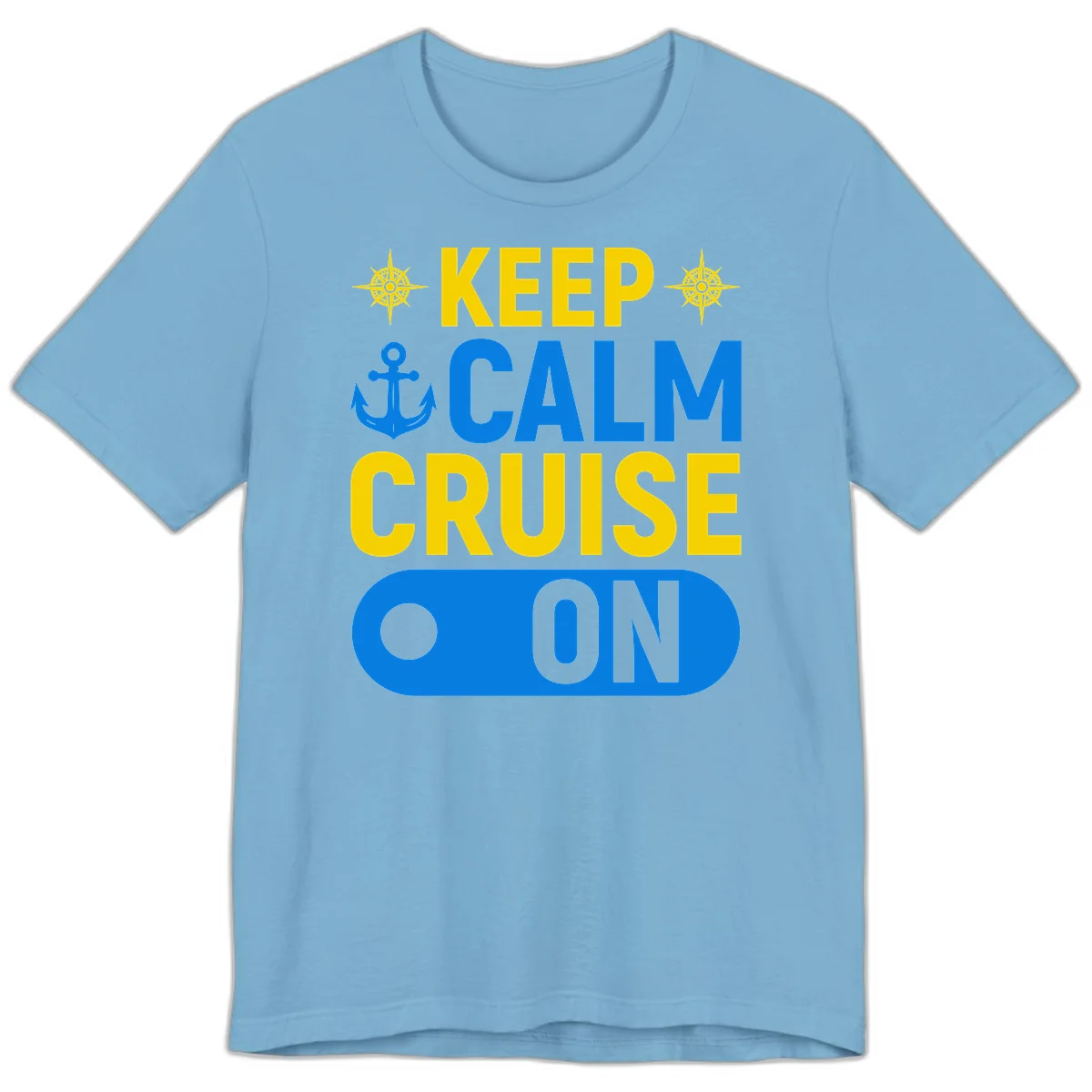 Keep Calm Cruise On Premium T-Shirt in Ocean Blue