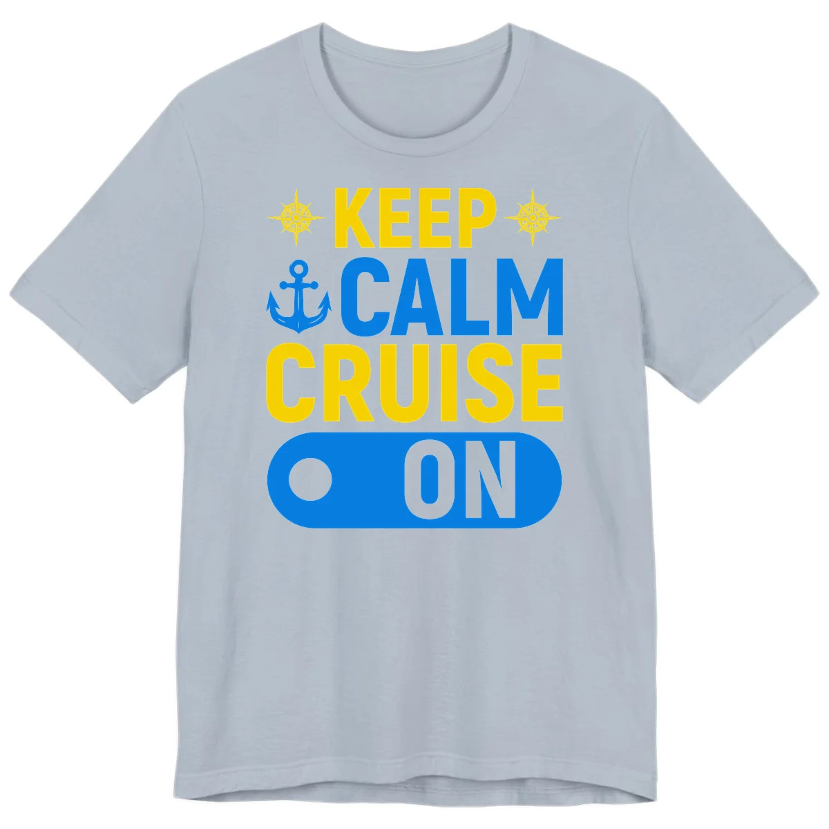 Keep Calm Cruise On Premium T-Shirt in Light Blue