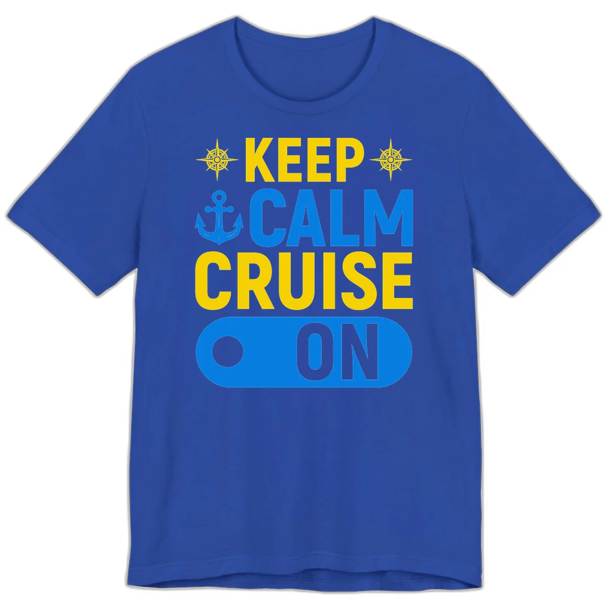 Keep Calm Cruise On Premium T-Shirt in True Royal