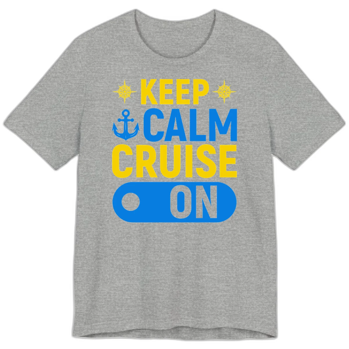 Keep Calm Cruise On Premium T-Shirt in Athletic Heather