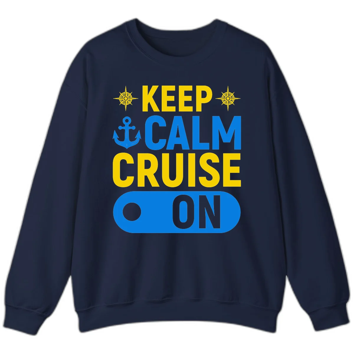 Keep Calm Cruise On Sweatshirt in Navy