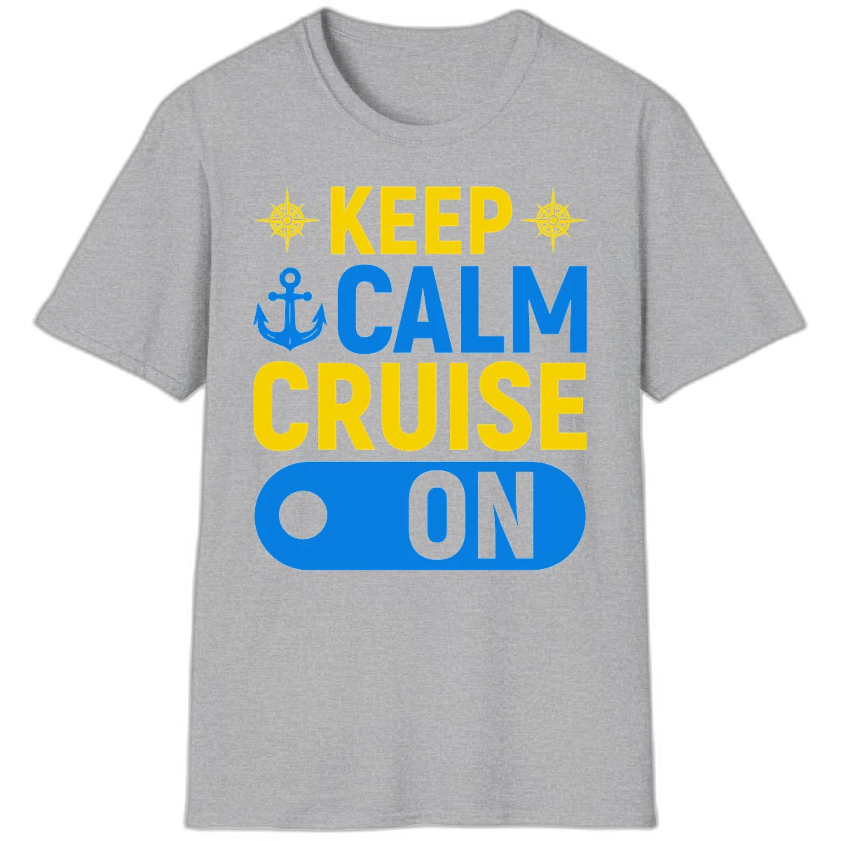 Keep Calm Cruise On T-Shirt in Sport Grey