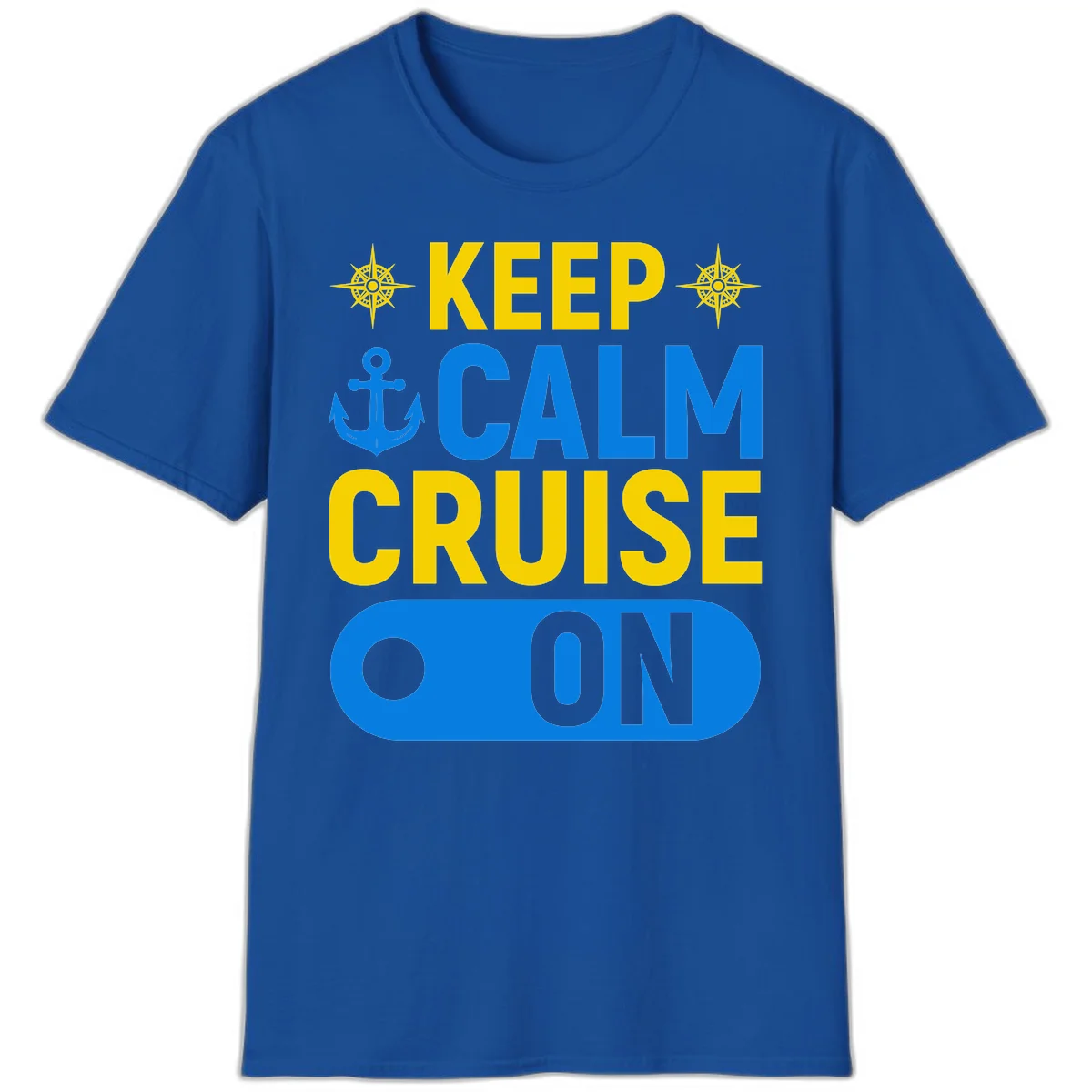 Keep Calm Cruise On T-Shirt in Royal