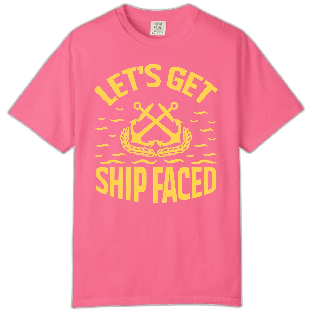 Let's Get Ship Faced Comfort Color T-Shirt in Crunchberry