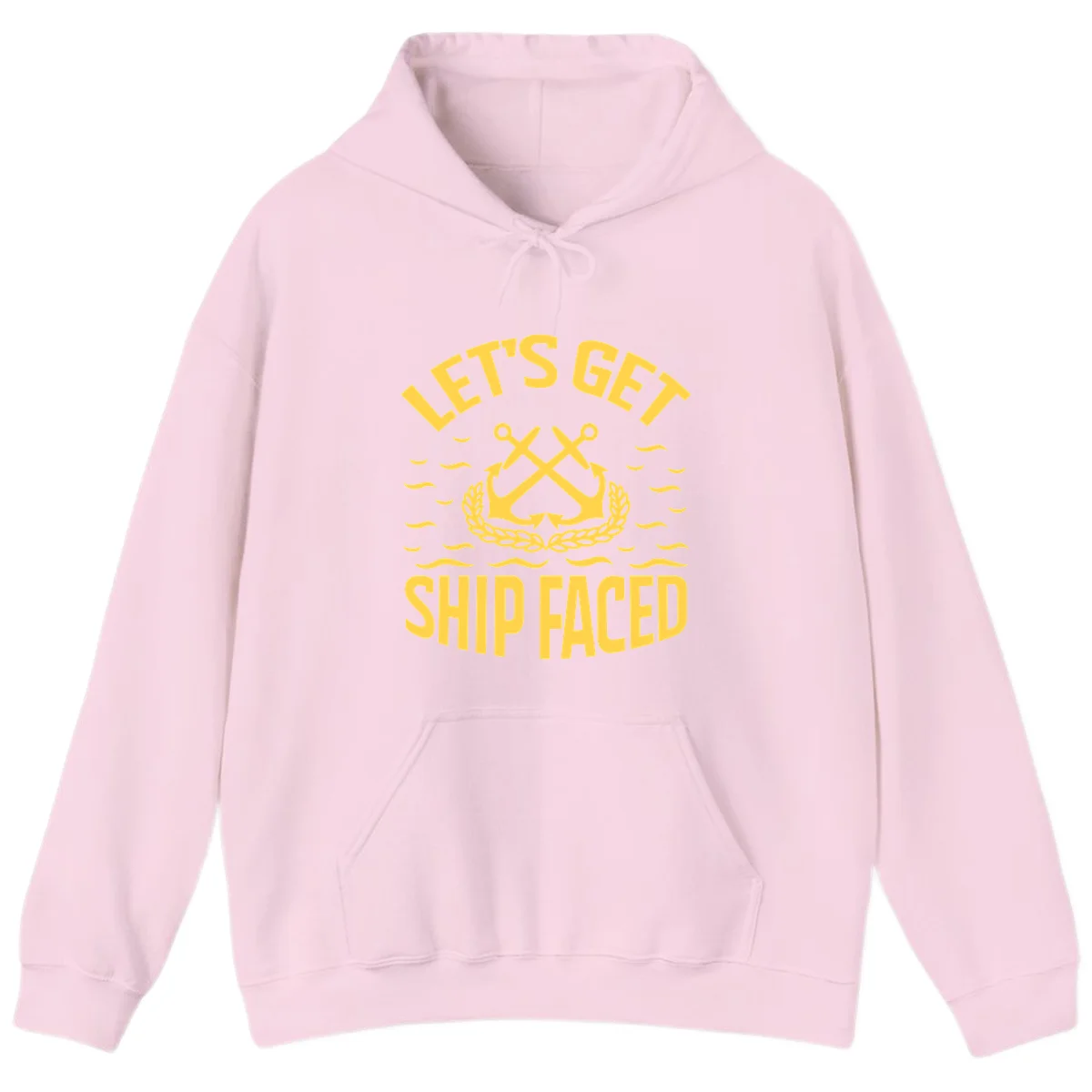 Let's Get Ship Faced Hoodie in Light Pink