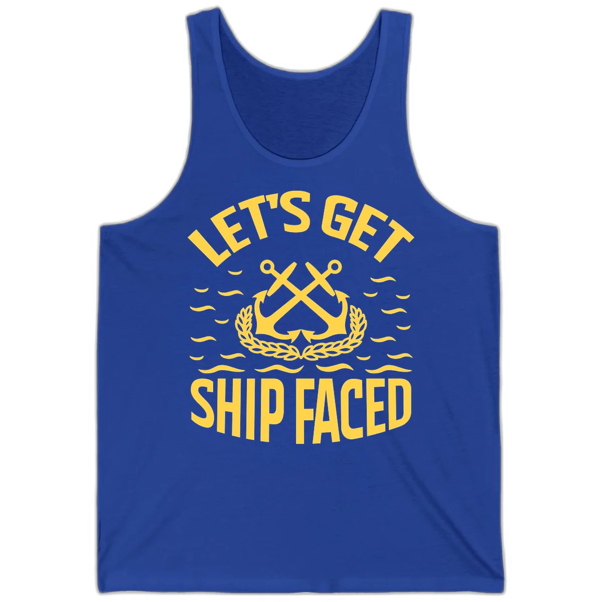Let's Get Ship Faced Tank Top in True Royal