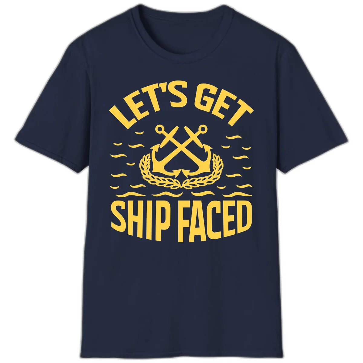 Let's Get Ship Faced T-Shirt in Navy