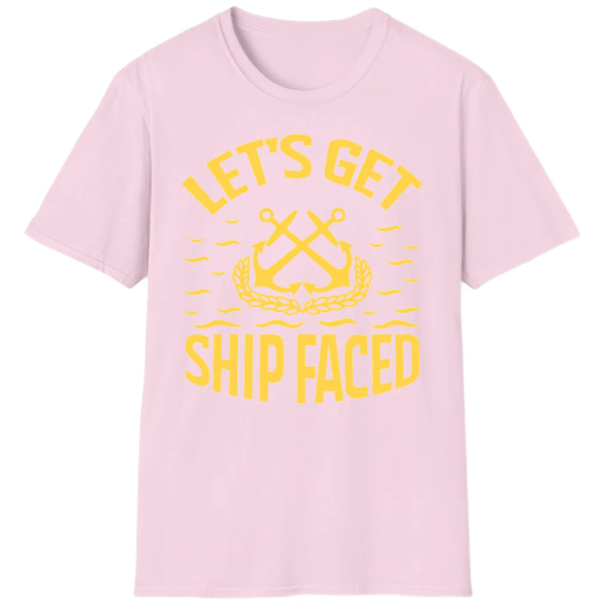 Let's Get Ship Faced T-Shirt in Light Pink