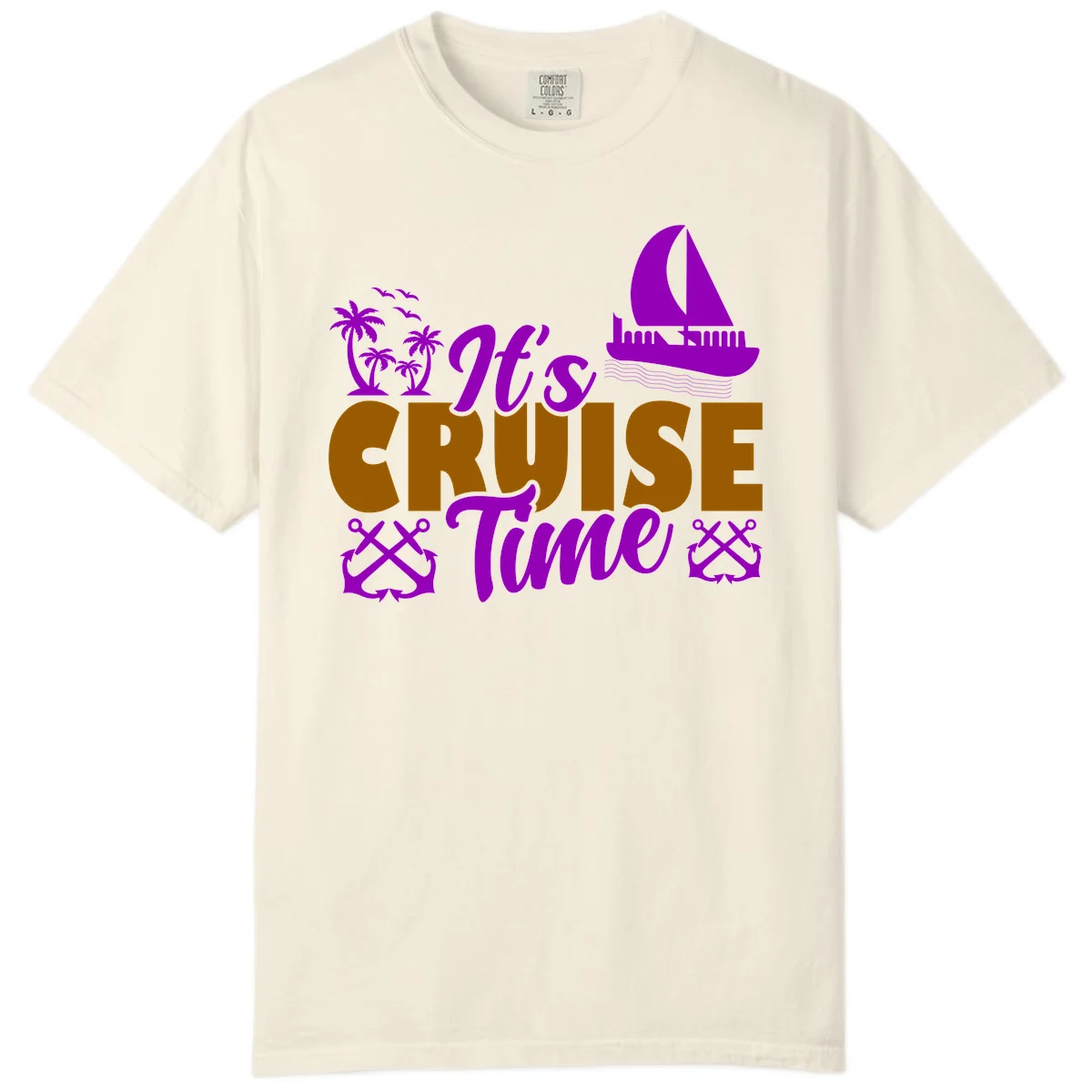 It's Cruise Time Nautical Vibes Comfort Color in Ivory