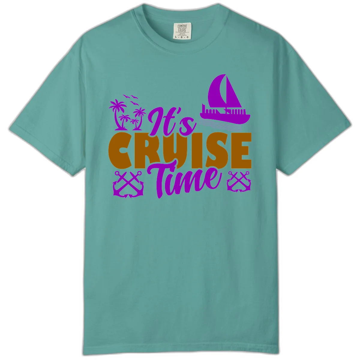 It's Cruise Time Nautical Vibes Comfort Color in Seafoam