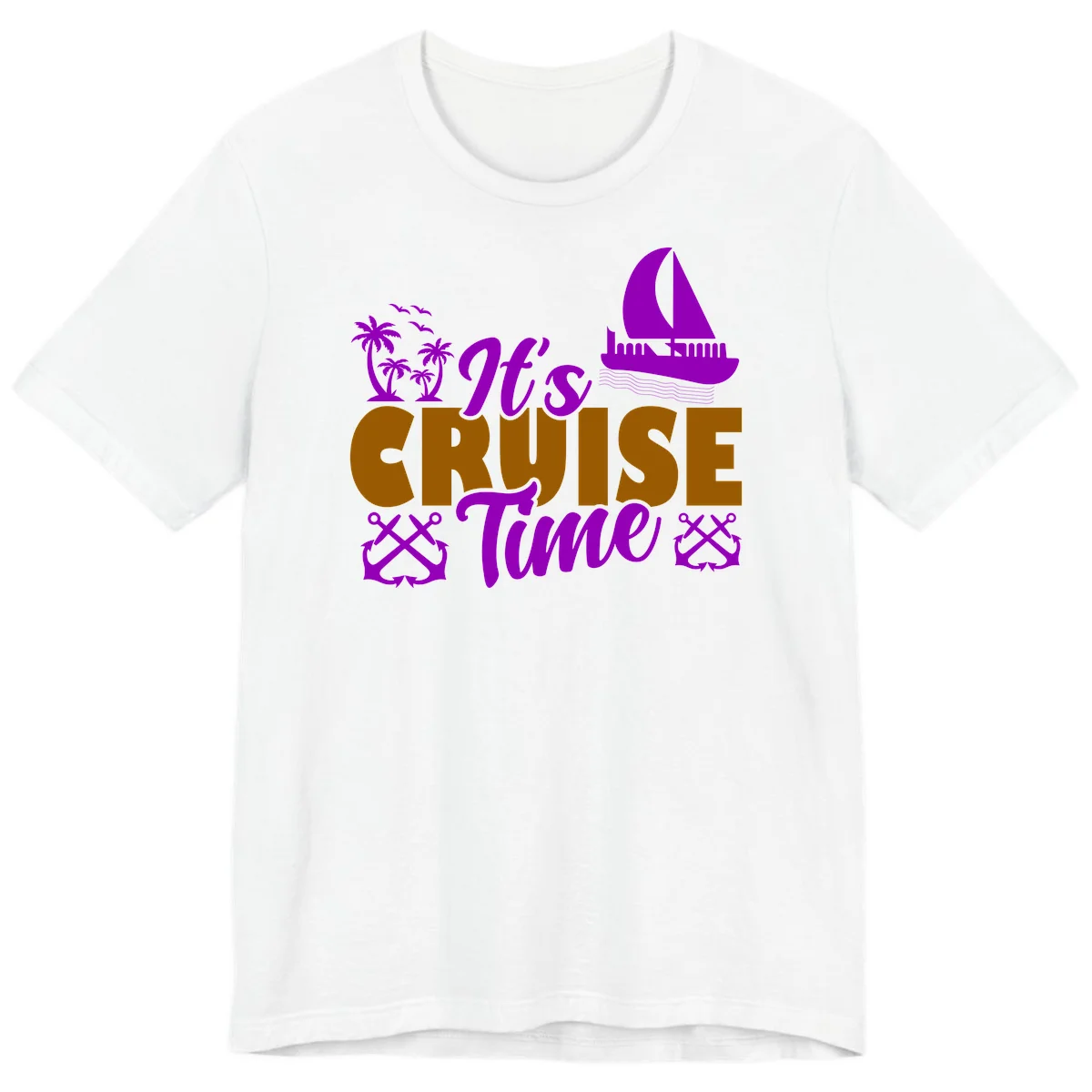 It's Cruise Time Nautical Vibes Premium T-Shirt in White